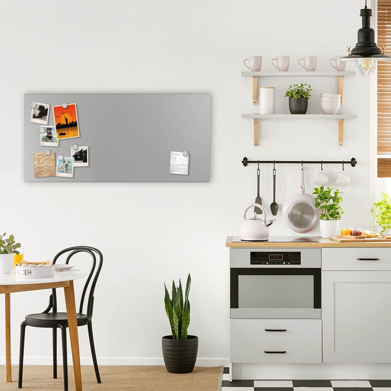 banjado Wandtafel Stahl, (inkl. 4 Magnete, günstig online kaufen