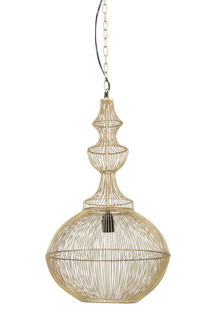 Dirk Davids Leuchten GmbH Hängeleuchten Hängeleuchte Ø36x71 cm OPHELIA Antik Gold 3096285, ohne Leuchtmittel