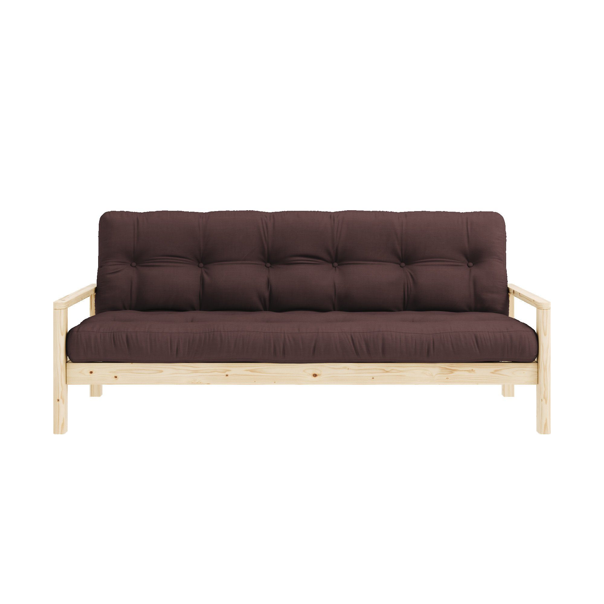 Kiefer lackiert KNOB, Brown Karup | FSC-zertifiziert, Design verschiedene Klar Schlafsofa Farben, Futonmatratze, mit