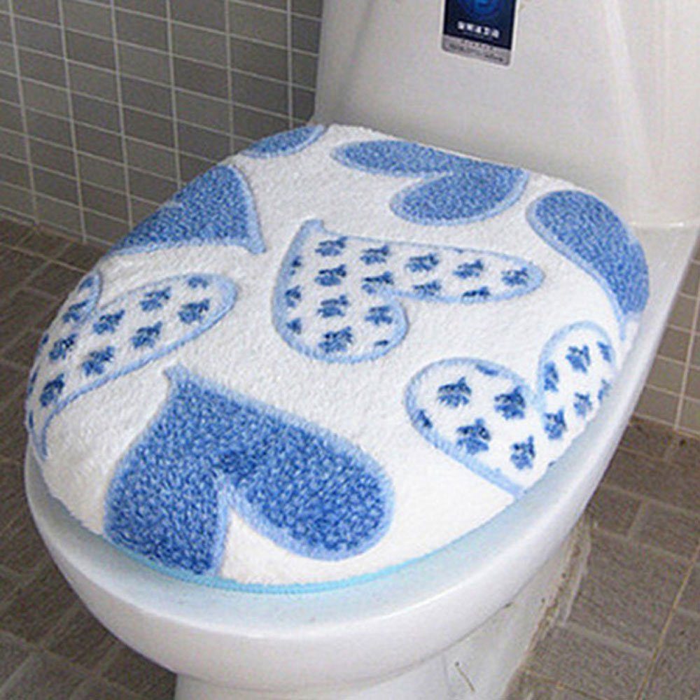WC-Deckelbezug Badezimmer WC Sitzbezug Waschbare Tuch Pads CTGtree