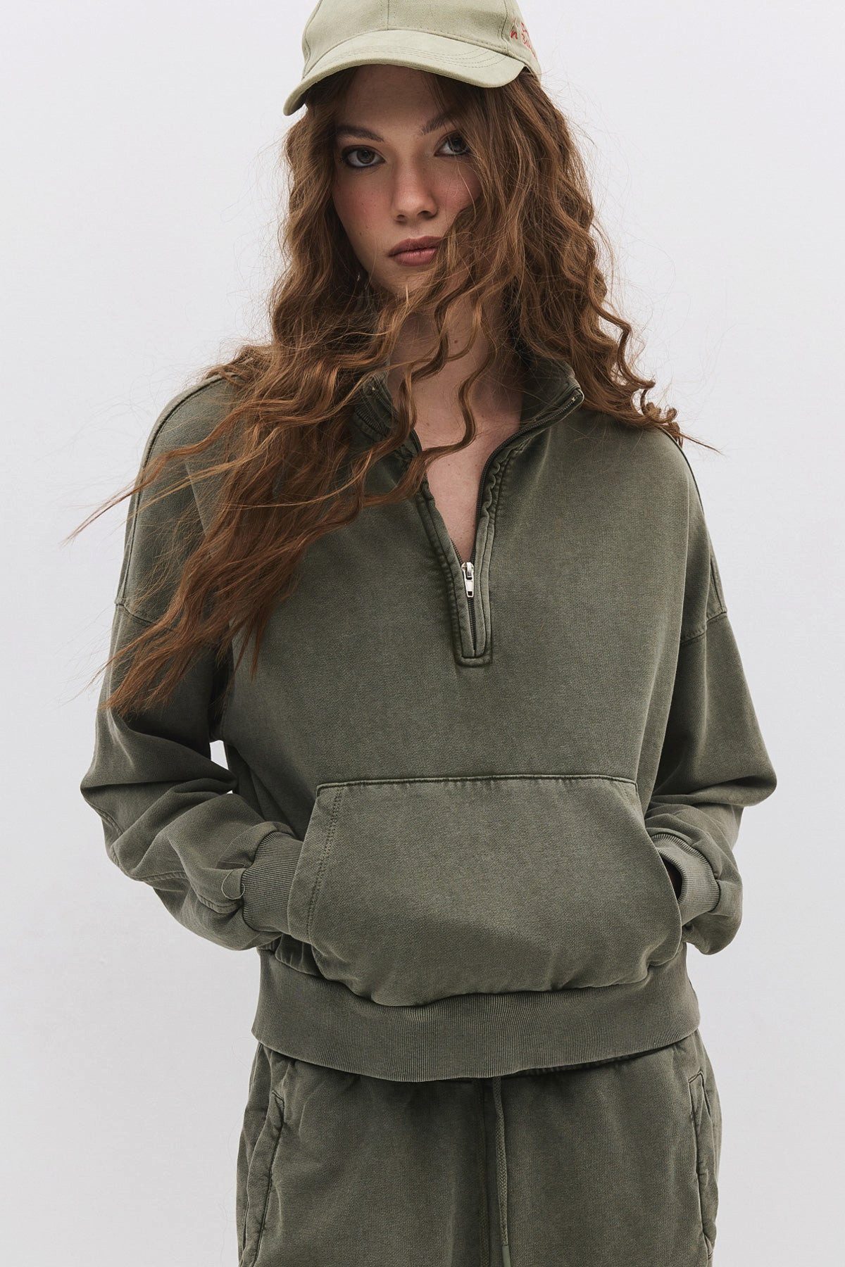 Kapuzensweatshirt Sweatshirt mit Reißverschluss