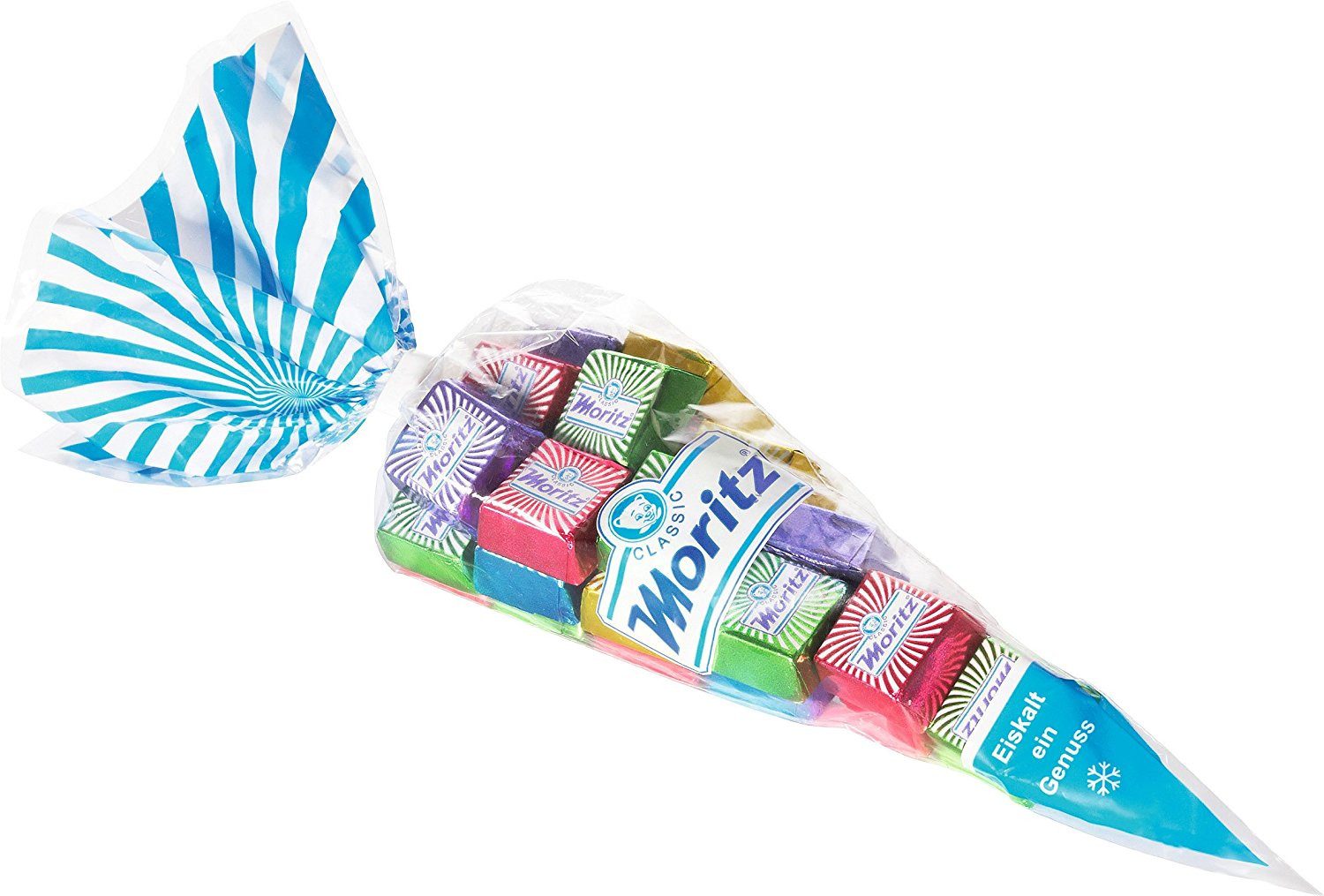 Moritz Eiskonfekt Schokolade, Moritz Eiskonfekt Würfel Spitztüte aus herzhafter Schokolade 200g