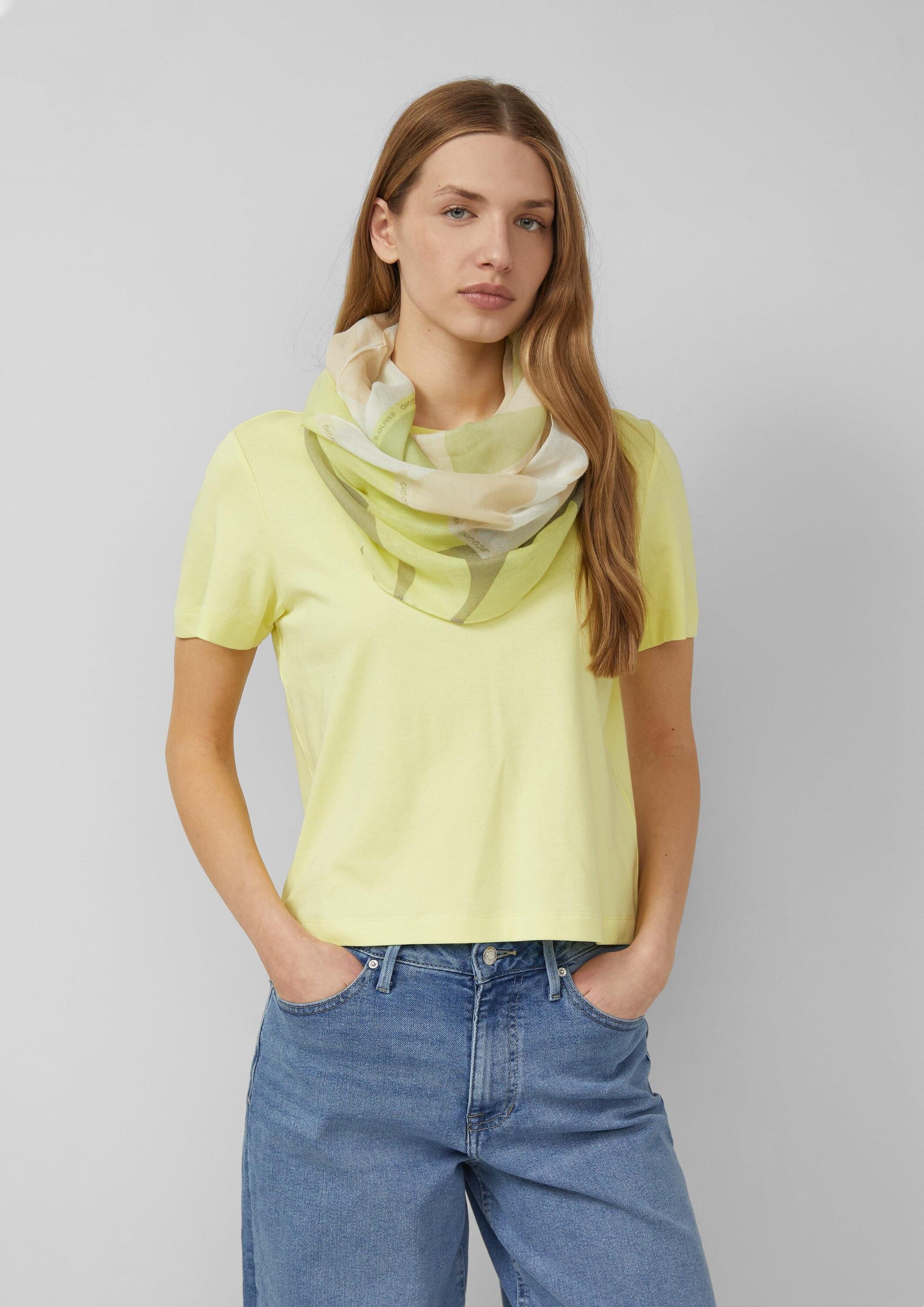 s.Oliver Loop Snood, Leichter Snood aus Webware mit floralem Muster