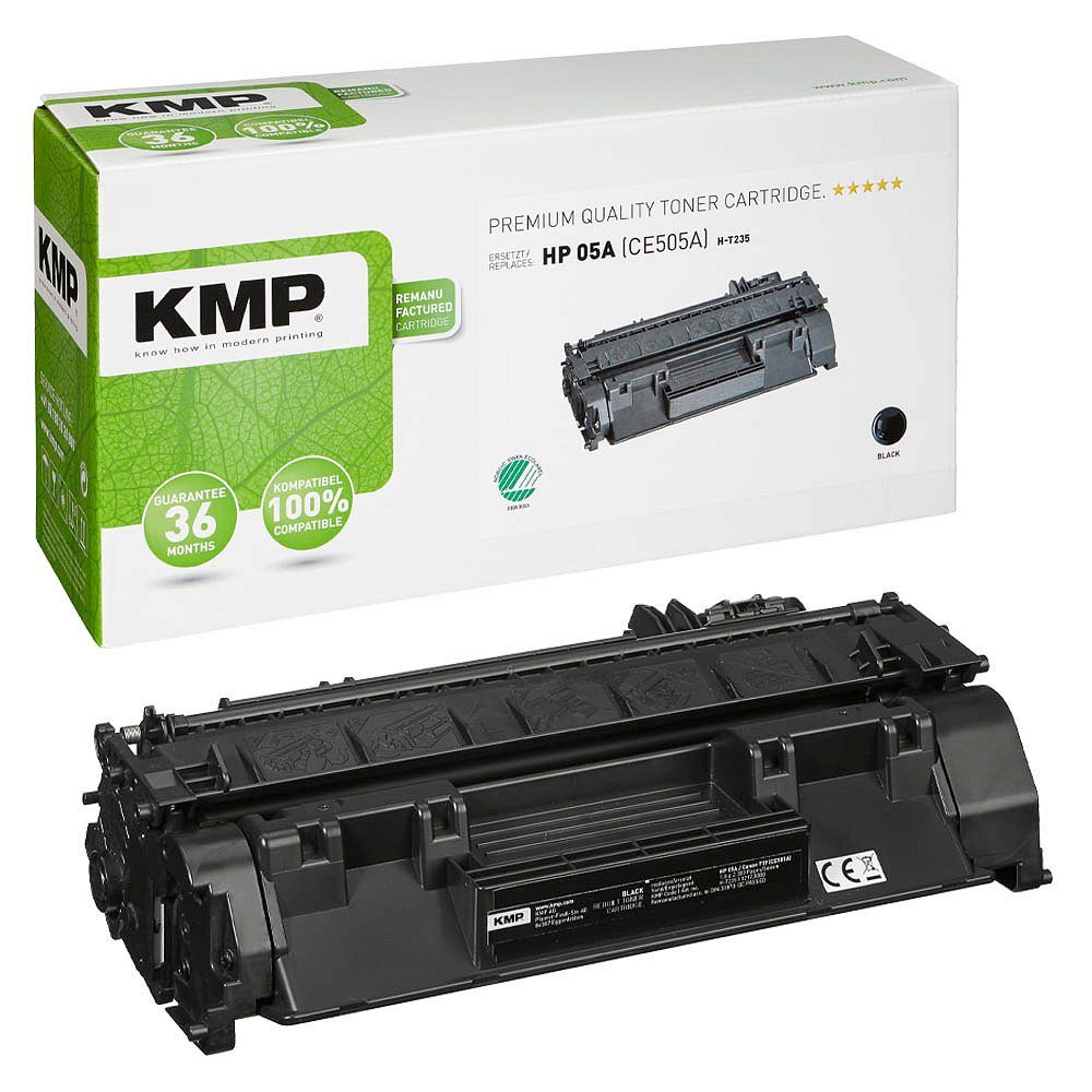 KMP Tonerkartusche 1 Toner H-T235 ERSETZT HP 05A / CE505A - black, (1-St)