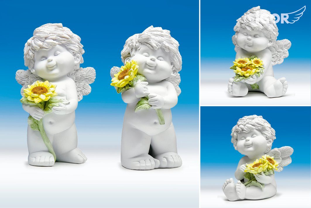 Gr. Small-Preis 488 L Engelfigur Sonnenblumen mit Igor Engel