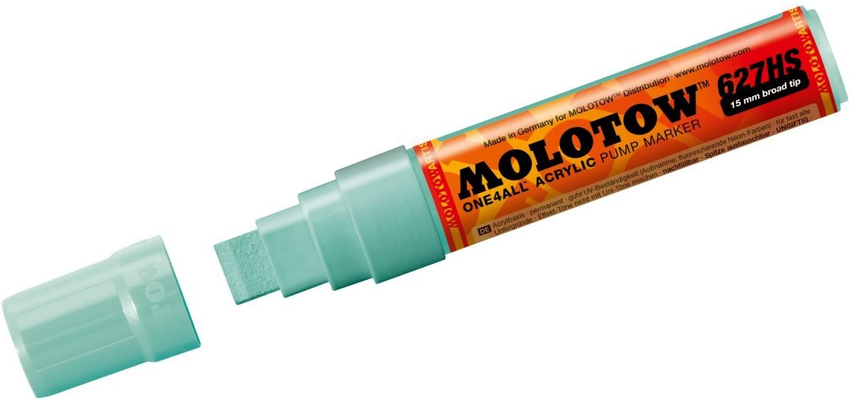 Thumbnail - MOLOTOW Permanentmarker Permanentmarker One4All 627 HS nachfüllbar 15mm lagoblau pastell
