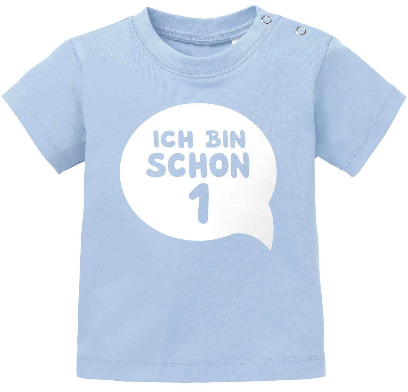 Print-Shirt Baby T-Shirt kurzarm Babyshirt Geburtstag Ich bin schon 1 Jahr Eins