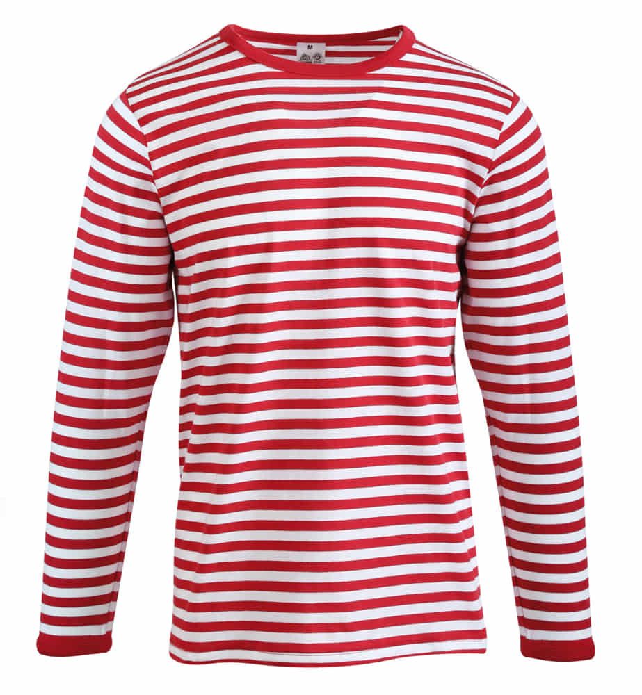 Kostüm Ringelpulli rot weiß Baumwolle