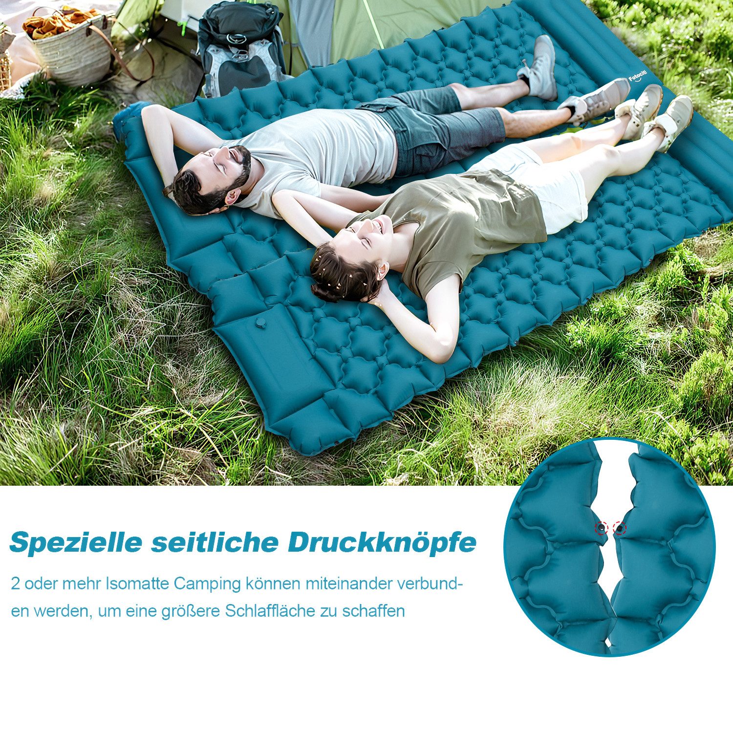 Clanmacy Isomatte Isomatte Selbstaufblasende Campingmatte für Camping/Outdoor – Bild 5 von 5