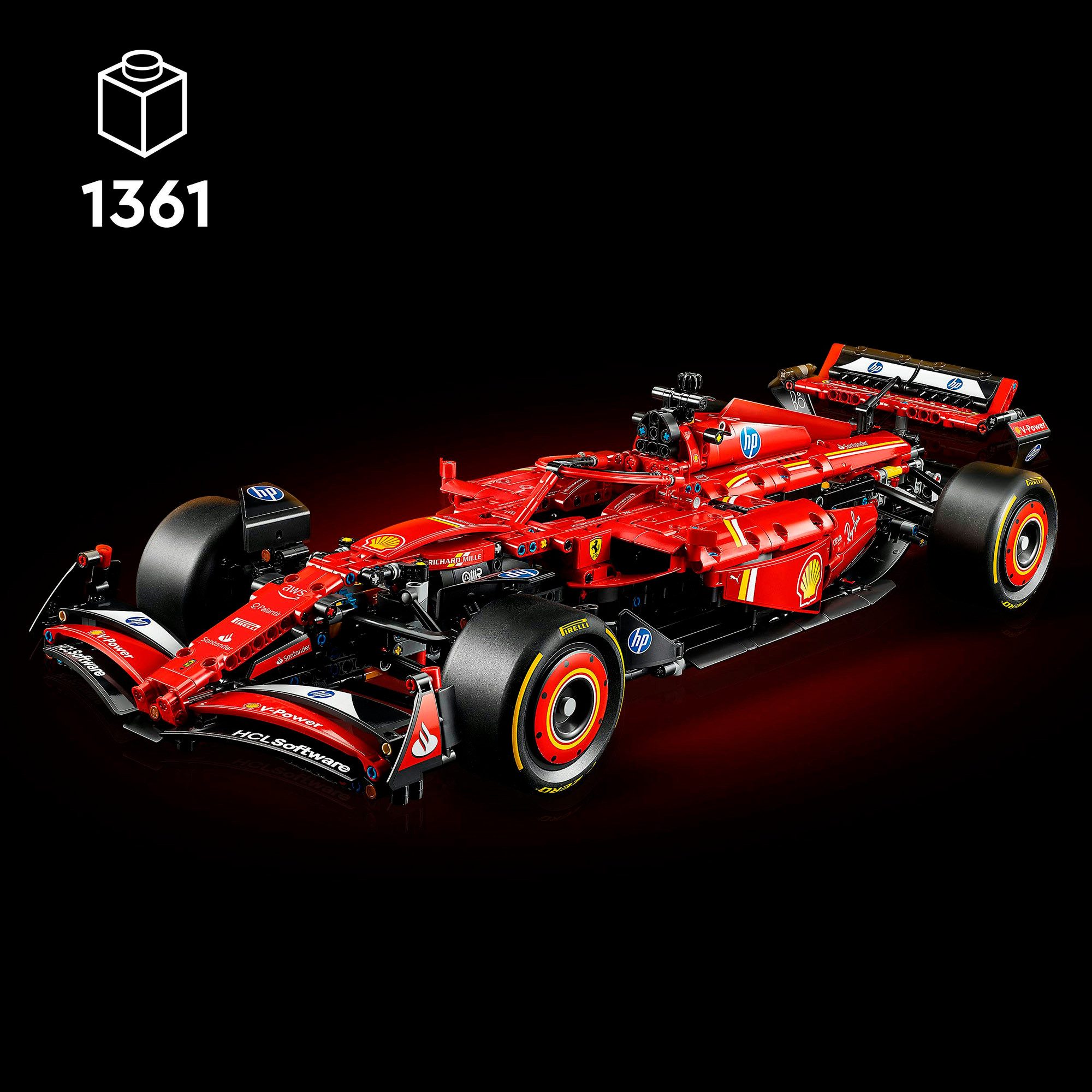 LEGO® Ferrari SF-24 F1 Rennauto (42207), LEGO Technic Konstruktionsspielsteine, (1361 St), Made in Europe – Bild 3 von 5
