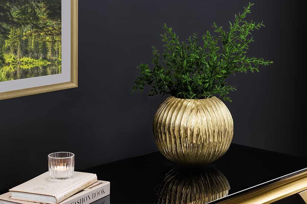 riess-ambiente Dekovase ELEGANCE 25cm gold · Kugelvase aus Metall fürs Wohn günstig online kaufen