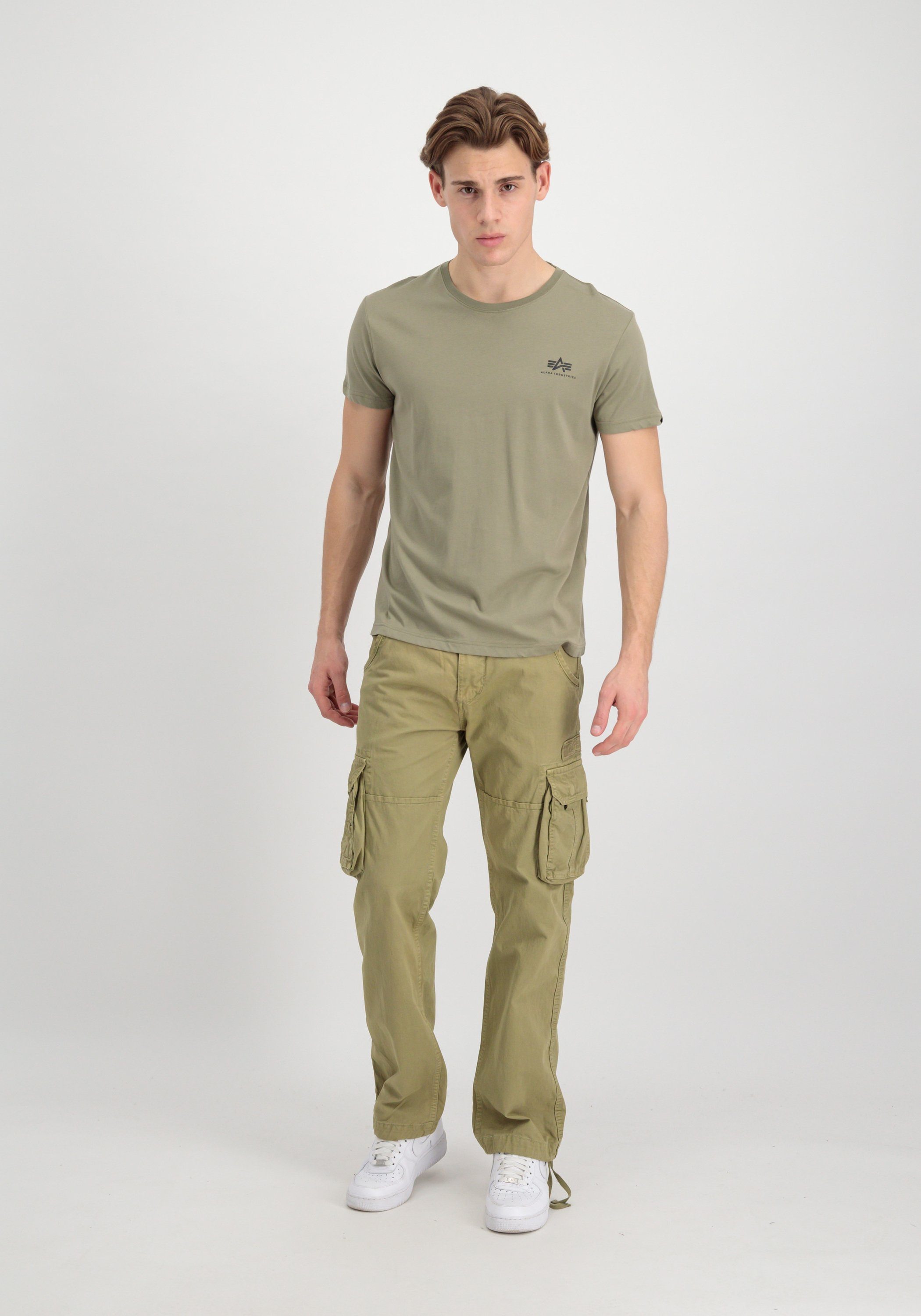 Alpha Industries T-Shirt - T-Shirts Alpha Backprint Industries olive/black Men T