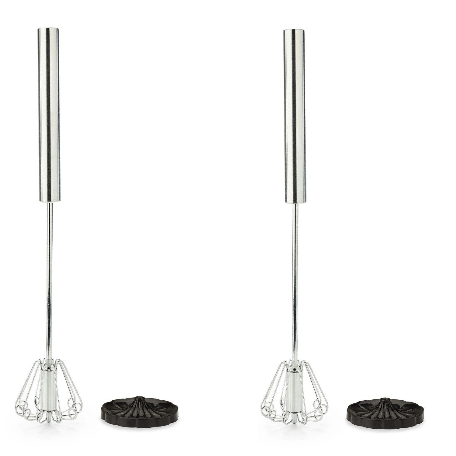 FALINGO Schneebesen-Rührelement Quirl Handrührer Milchaufschäumer zum Mixen & Rühren inkl. Standrack, Hohe Schlagkraft, Ersetzt elektrischen Mixer