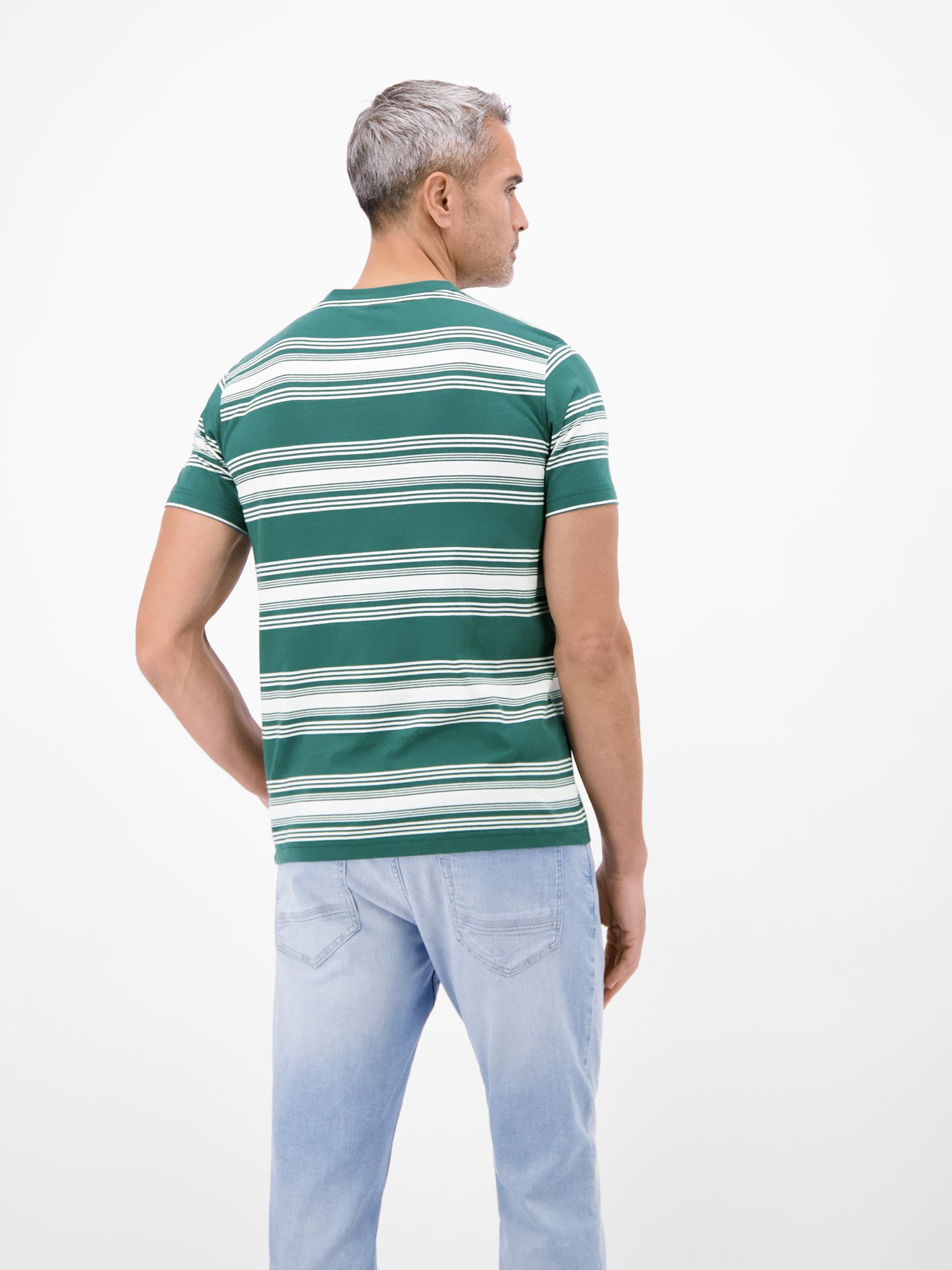 LERROS T-Shirt T-Shirt im Streifenlook mit O-Neck