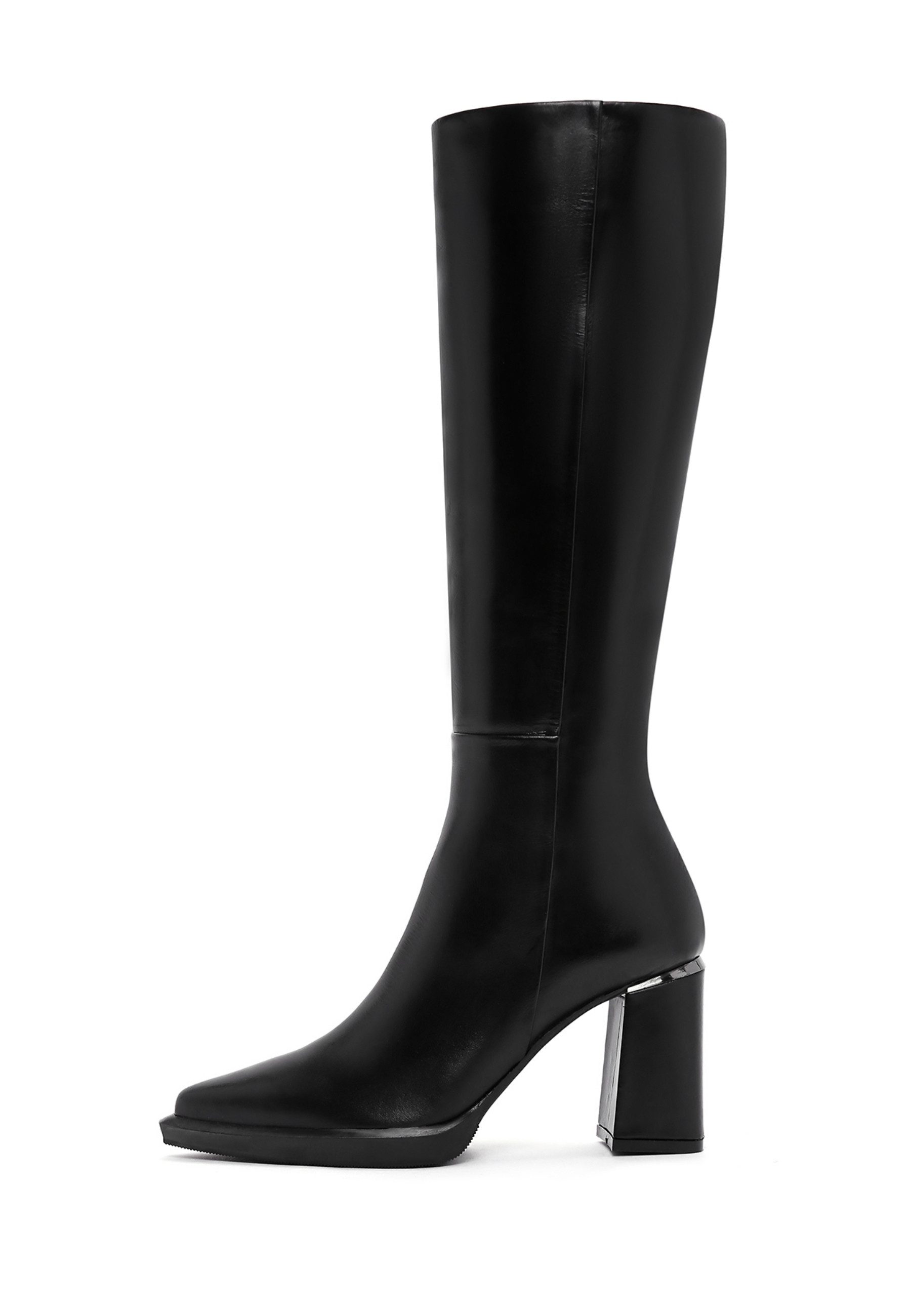 Derimod Absatzstiefel aus Leder Bootsschuh Reißverschluss, Leder-Textil-Futter, TPU Sohle, Absatz 7 cm