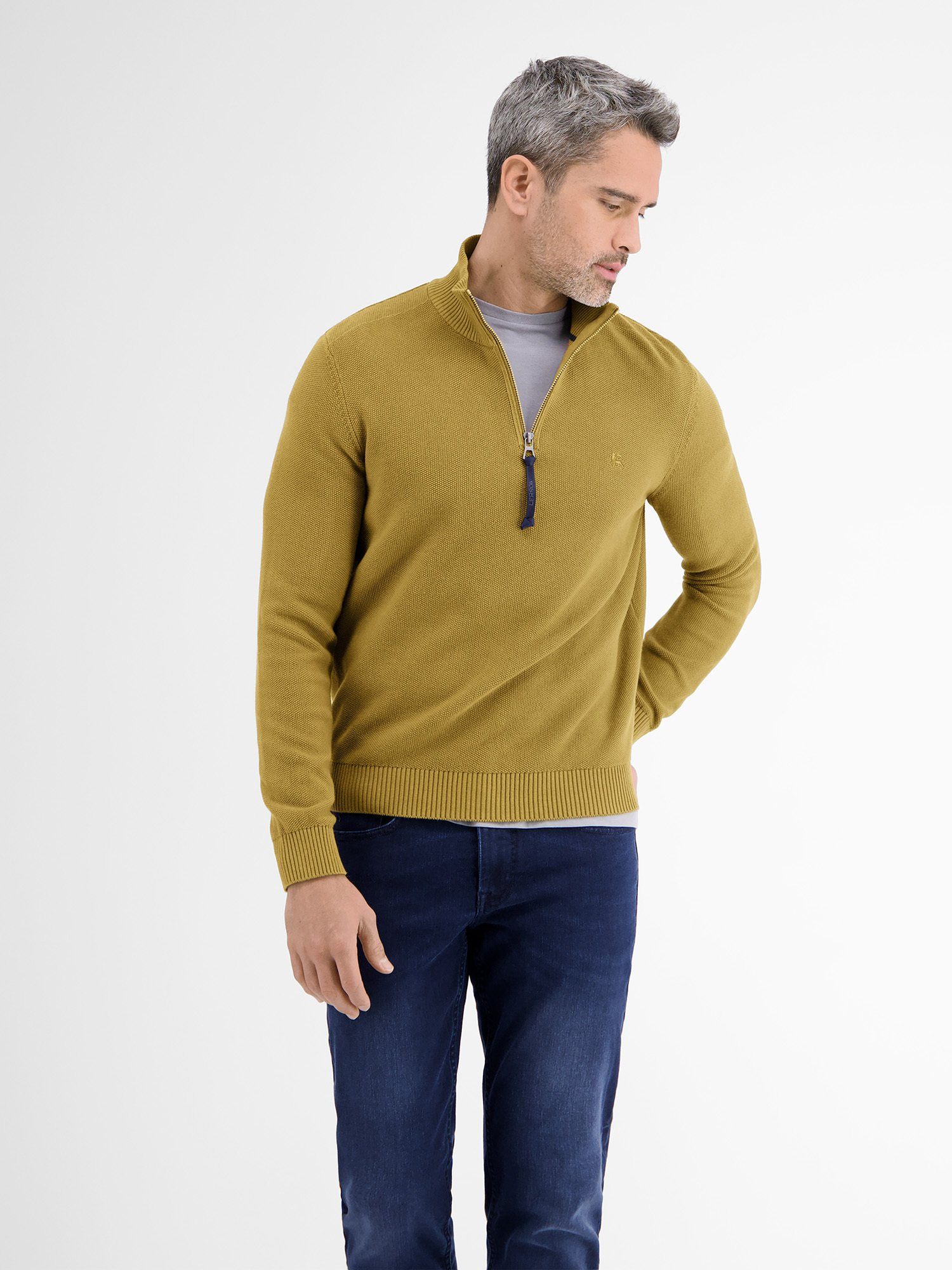 Troyerstyle Strickpullover LERROS DRIED LERROS TOBACCO Strickpullover,