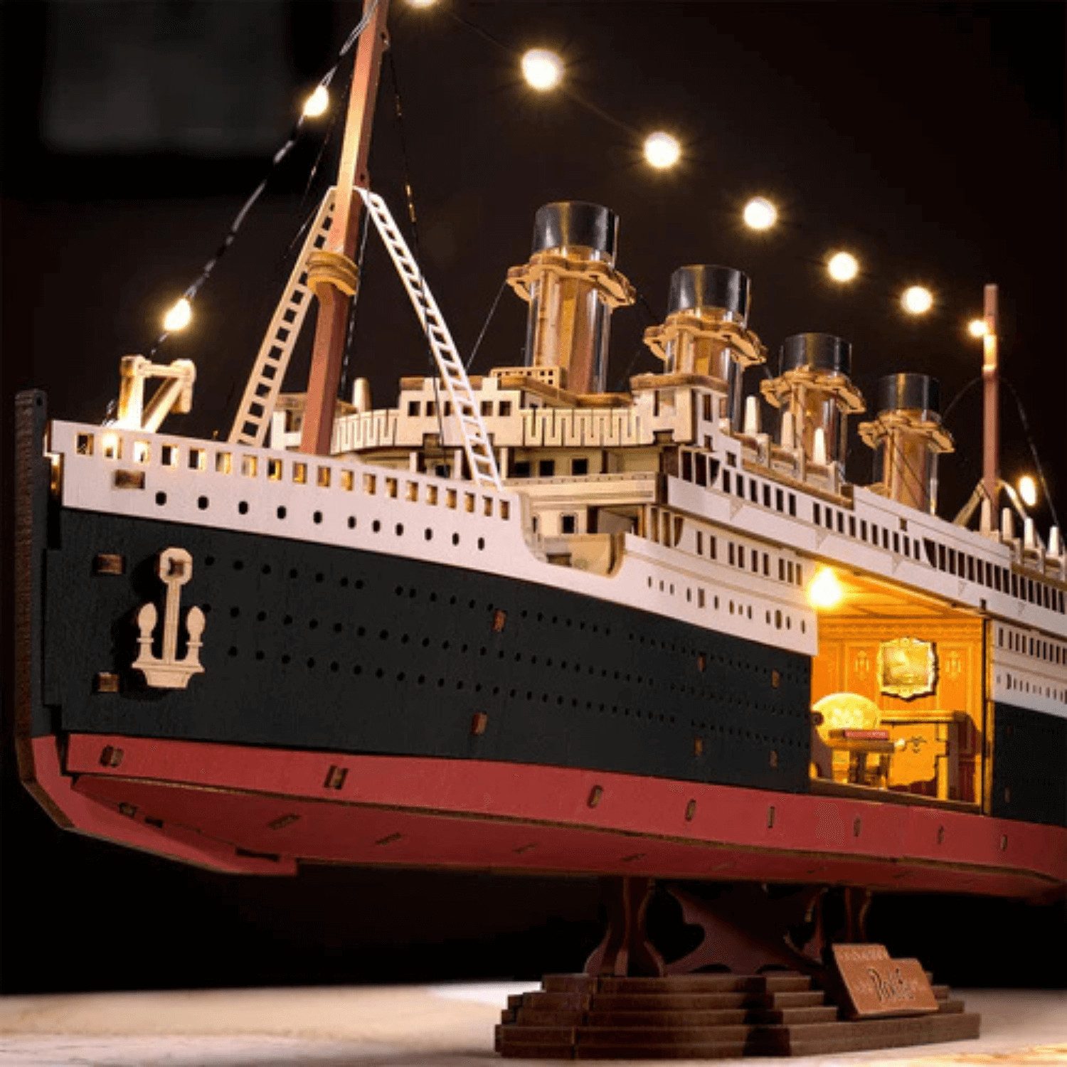 Robotime Modellbausatz Robotime 1912 - Eternal Atlantic Voyager Mechanisches Holzpuzzle, (433-tlg)