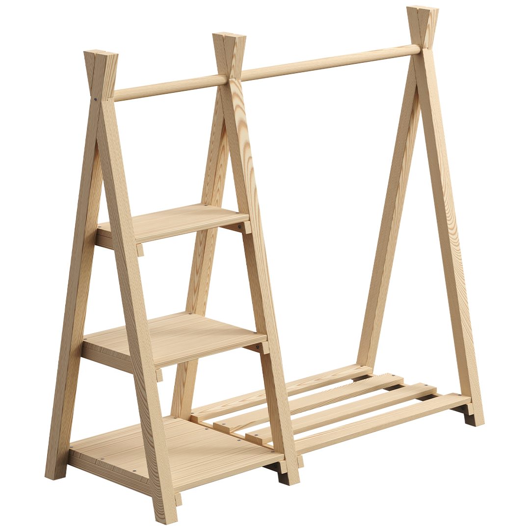 Bellabino Kleiderständer Ryck für Kinder im natürlichen Design, (inkl. 3 Fä günstig online kaufen