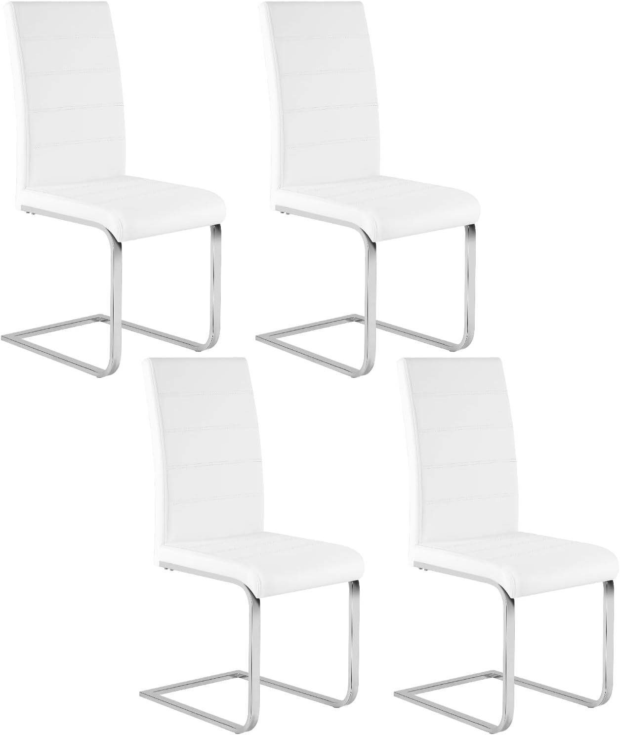 Woltu Консоль (Set, 4 St), mit hoher Rückenlehne Kunstlederbezug bis 120kg belastbar