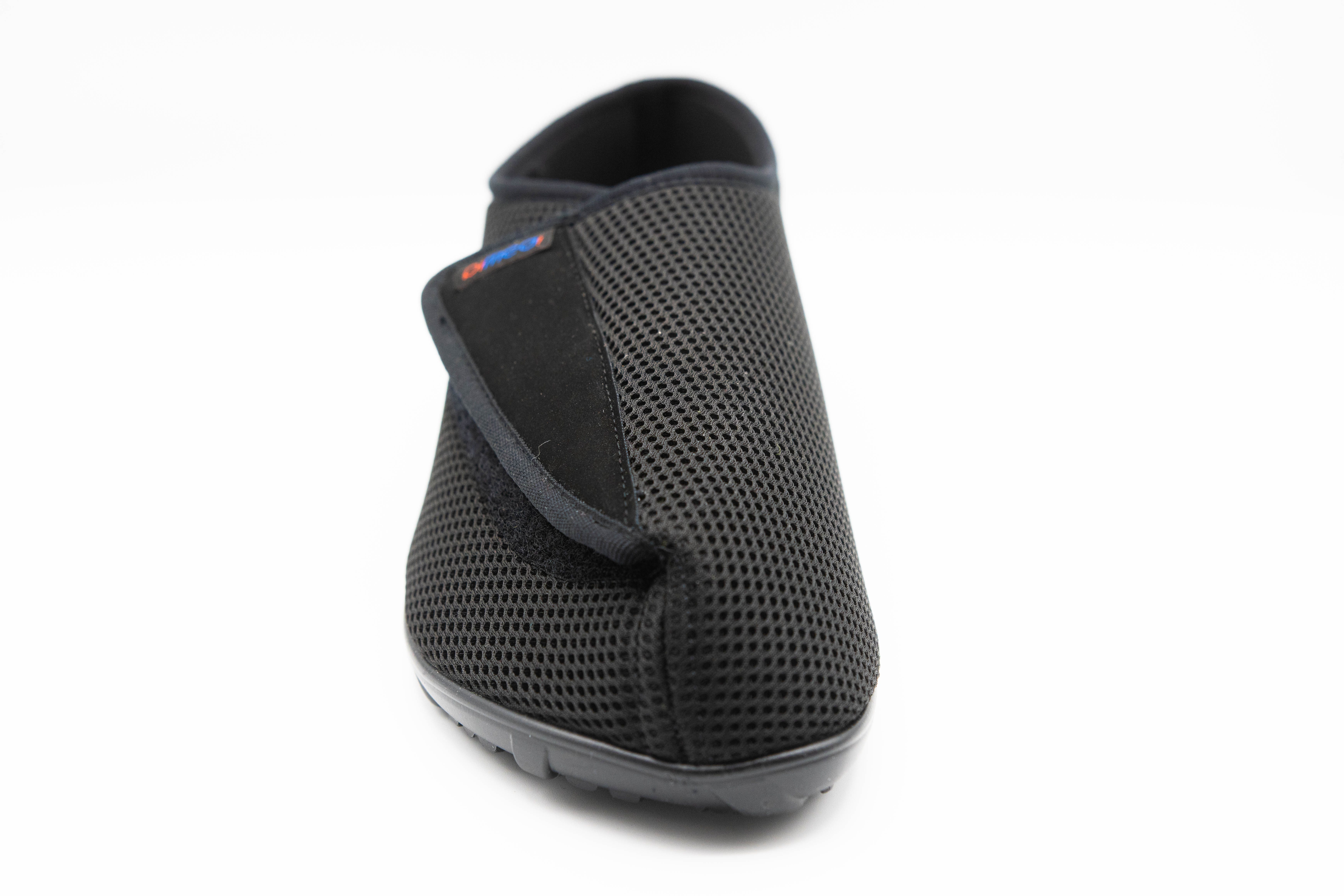 pifit! Verbandschuh "comfortable", Stretch, Mesh, schwarz, 32240 Barfußschuh Weitenregtulierung durch starken Klettverschluss