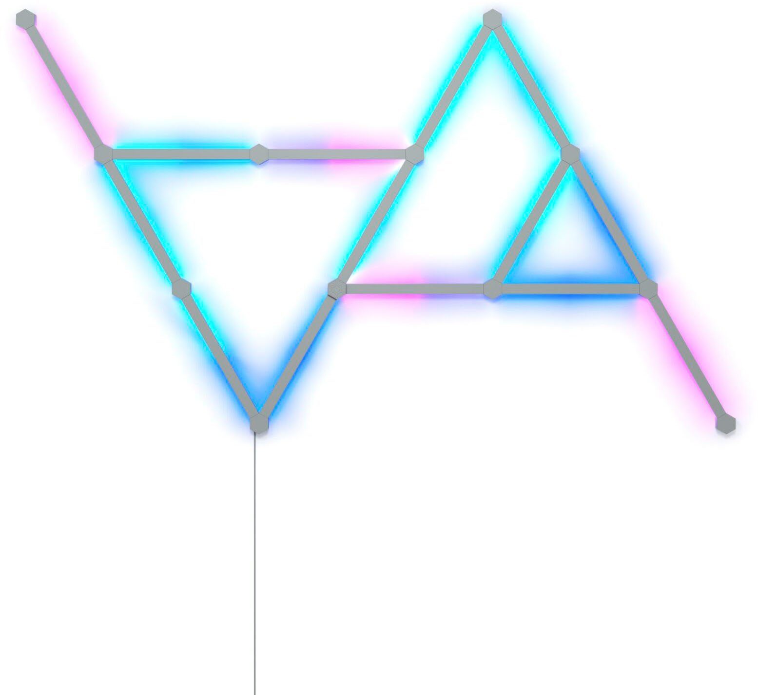 nanoleaf LED Lichtleiste Lines, Dimmfunktion, LED fest integriert, Farbwechsler, Starter Kit - 15 PK, Modulares Stecksystem, Smarte Technologie