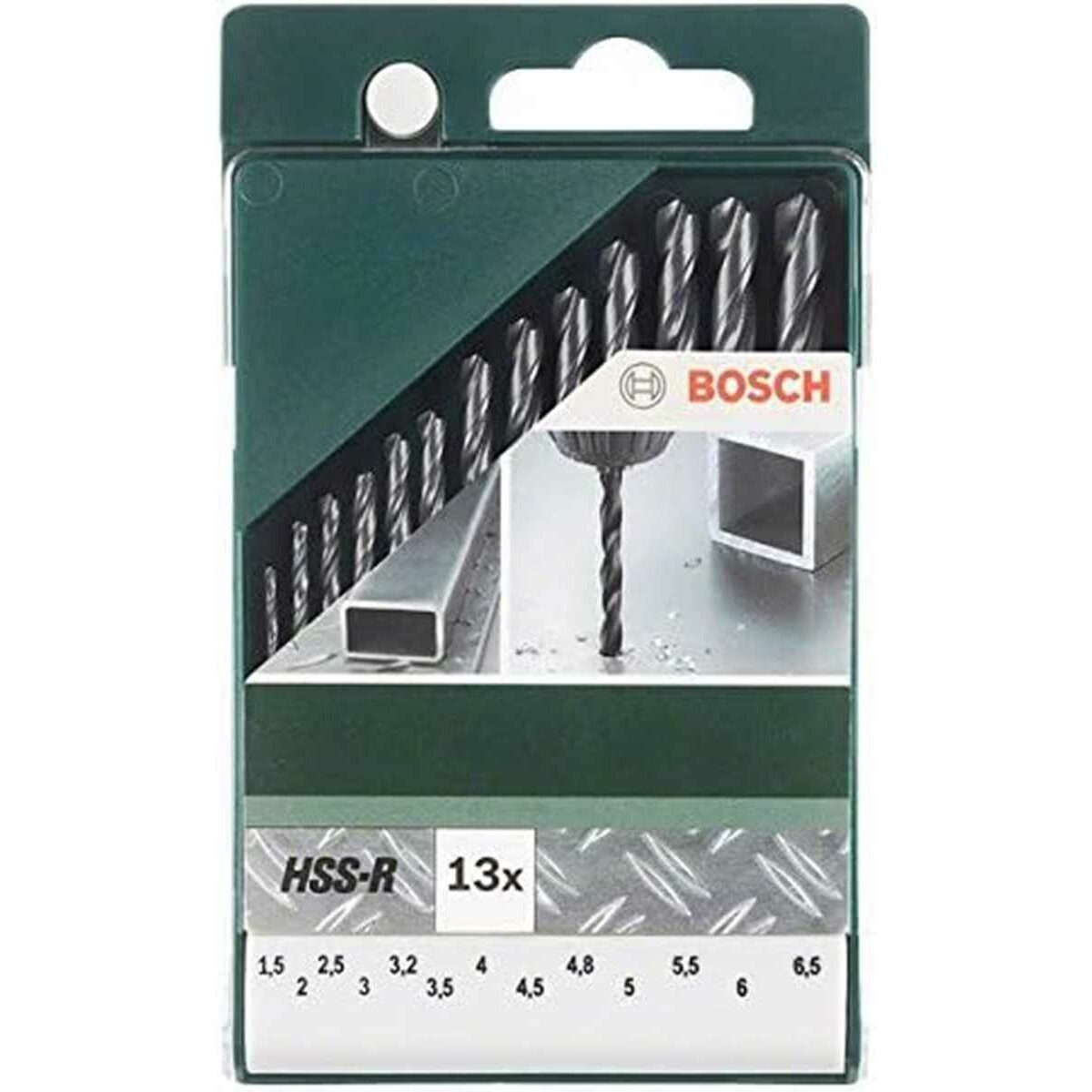 BOSCH Metallbohrer Bosch 13tlg. Metallbohrer-Set HSS-R rollgewalzt 1,5-6 mm