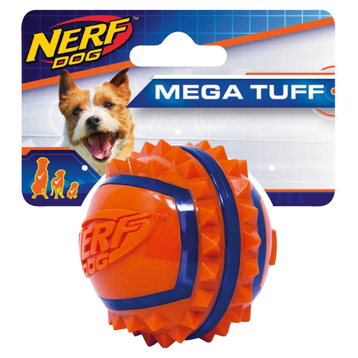 Nerf Dog Tierball Hundespielzeug TPR Spike Ball blau/orange