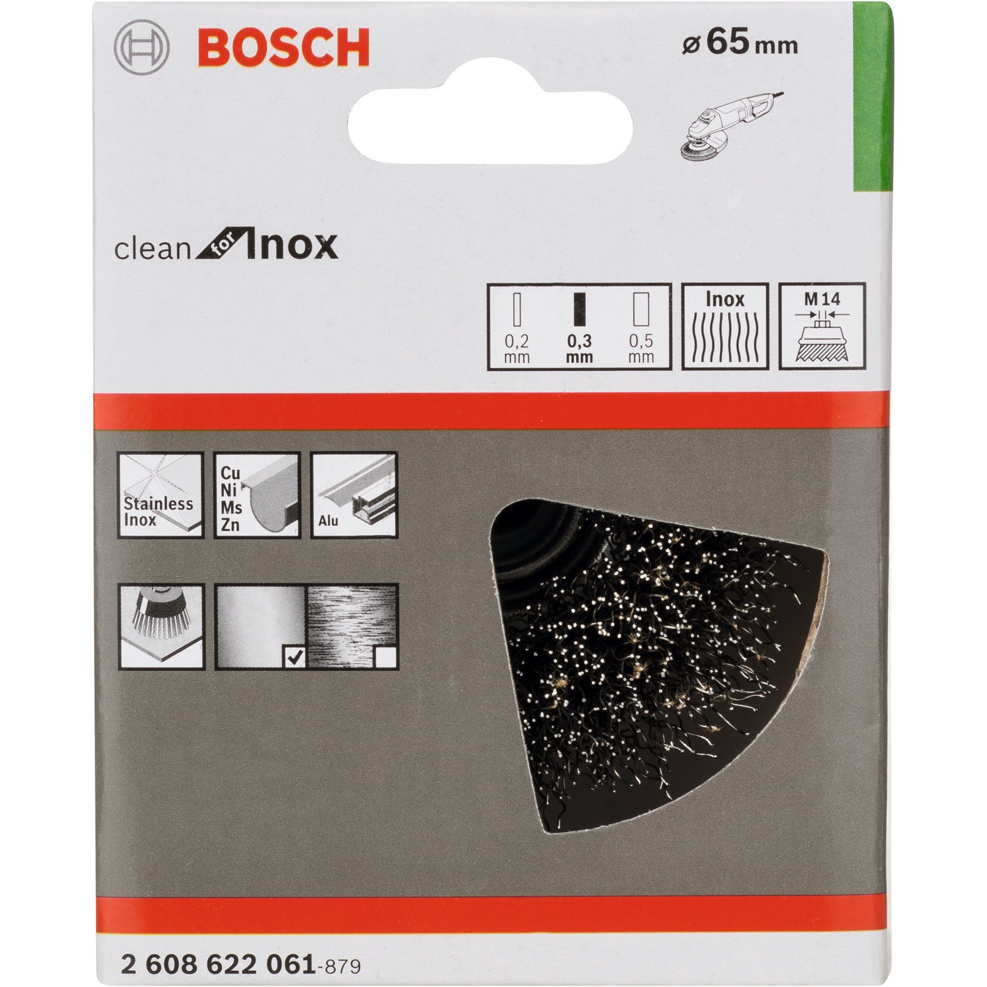 BOSCH Schleifscheibe Bosch Professional Topfbürste for Clean Inox, Ø