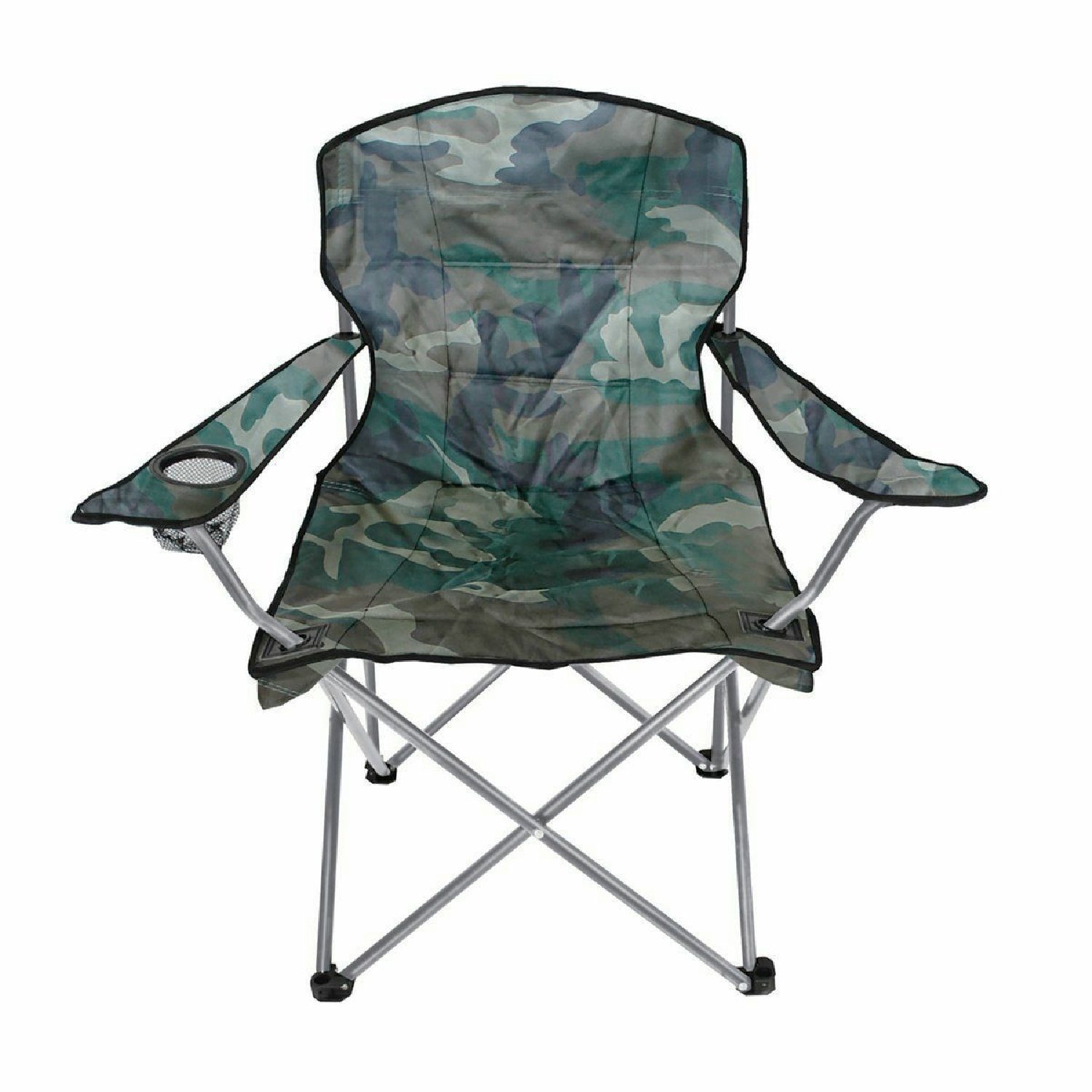 Comfort Camouflage Klappstuhl Tasche Campingstuhl mit Getränkehalter und Mojawo Anglersessel