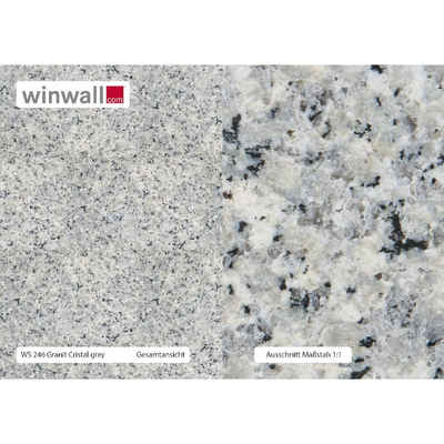 winwall Duschrückwand Duschrückwände ALU-Verbundplatte Dekor: Stein Granit, (1-tlg), Wandverkleidung aus Alu