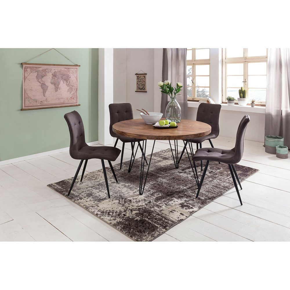 Lomadox Esstisch, Landhaus Esszimmertisch aus Massiv-Holz B/H/T 120/78/120cm