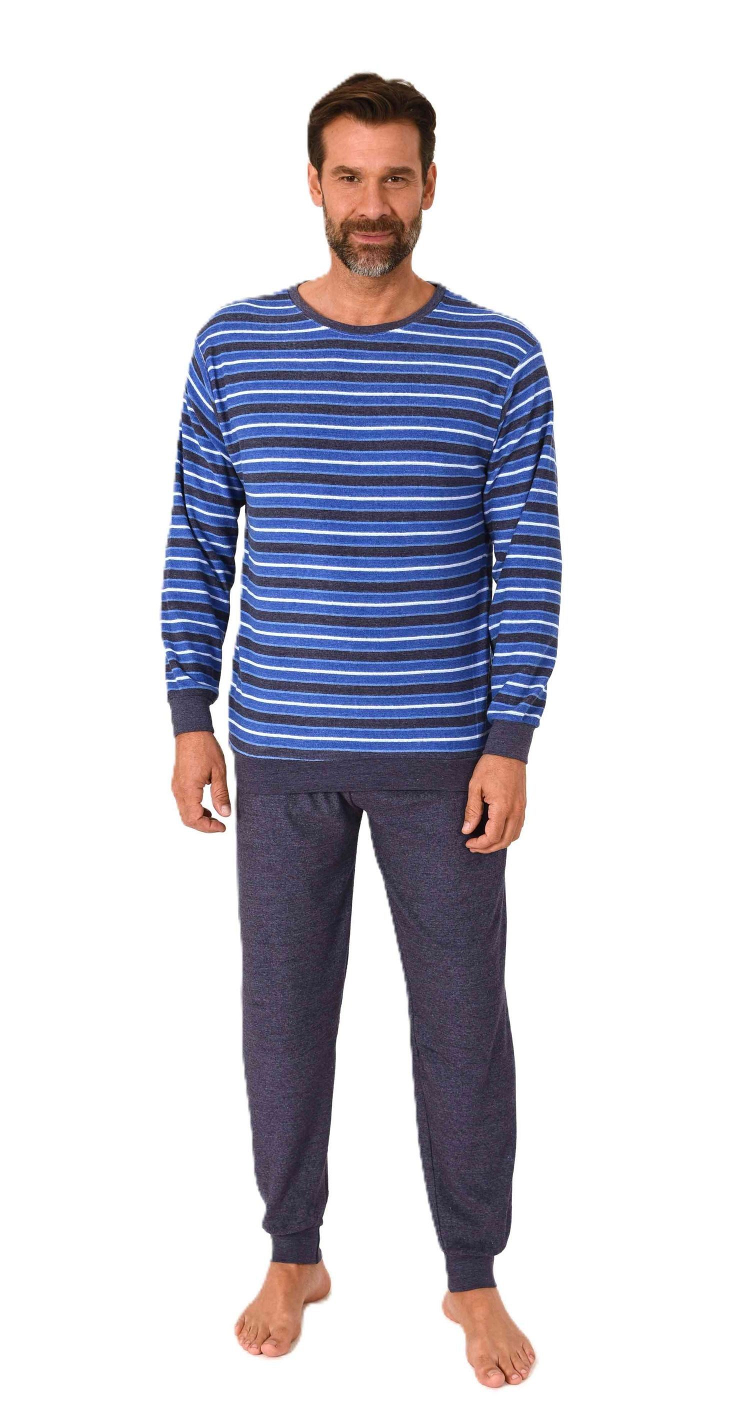 Normann Pyjama Normann Herren Frottee Schlafanzug mit Bündchen - auch in Üb günstig online kaufen