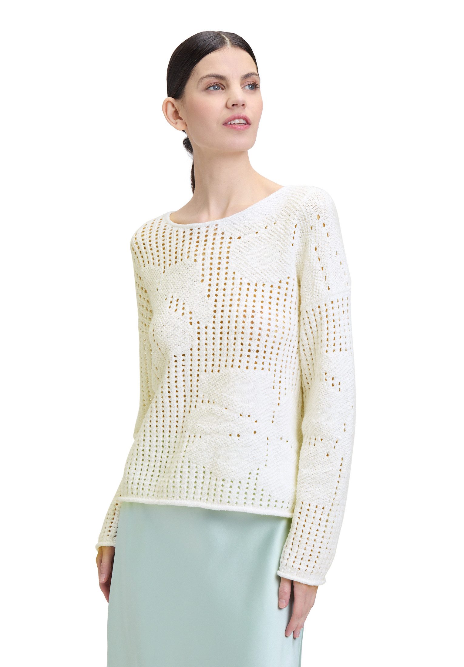 Strickpullover Cartoon Strickpullover mit Rundhalsausschnitt