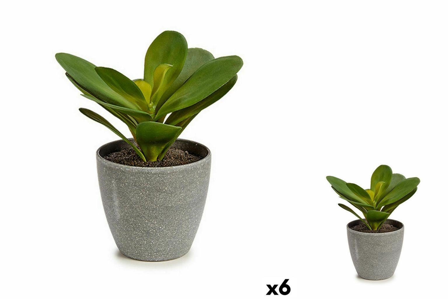 Künstliche Zimmerpflanze Dekorationspflanze Bettlaken kreisförmig Kunststoff 11 x 15 x 11 cm 6, Ibergarden, Höhe 18 cm