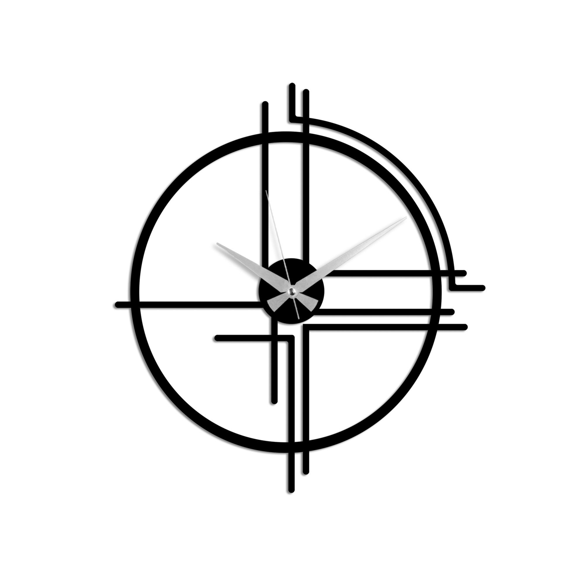 Wallity Wanduhr 100% METAL (Thickness: 1,5 mm), 49 x 44 cm L2458