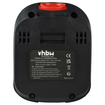 vhbw kompatibel mit Bosch UniversalHedgeCut 18-500, UniversalGrassCut 18-26 Akku Li-Ion 4000 mAh (18 V)