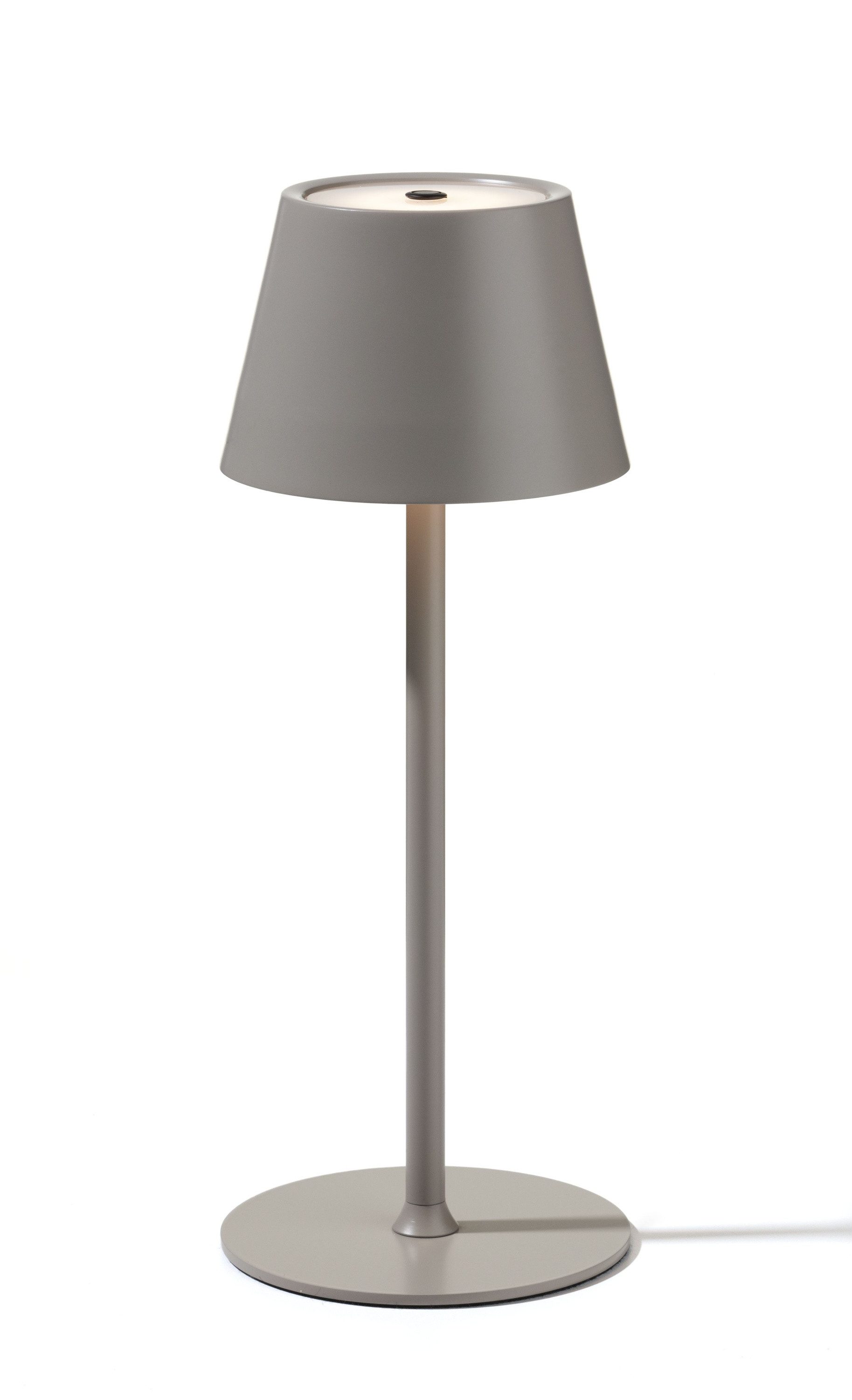 casa NOVA Smarte LED-Leuchte casa NOVA Tischleuchte LED AKKU DH 12x31 cm beige Tischlampe, Warmweiß