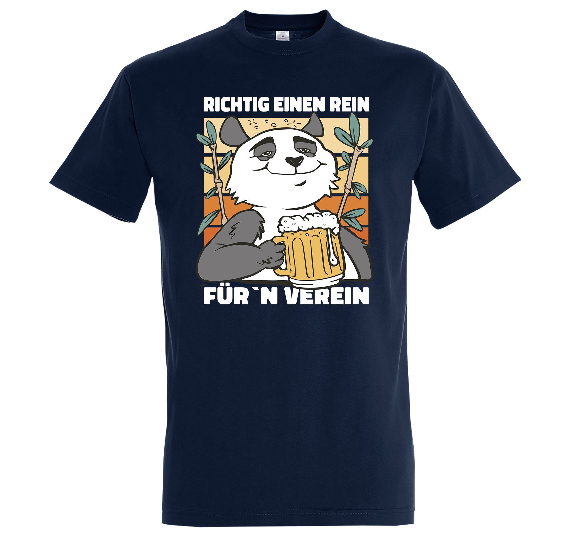 Youth Designz T-Shirt "Richtig Ein Rein, Für´n Verein" Herren Shirt mit trendigem Frontprint Navyblau