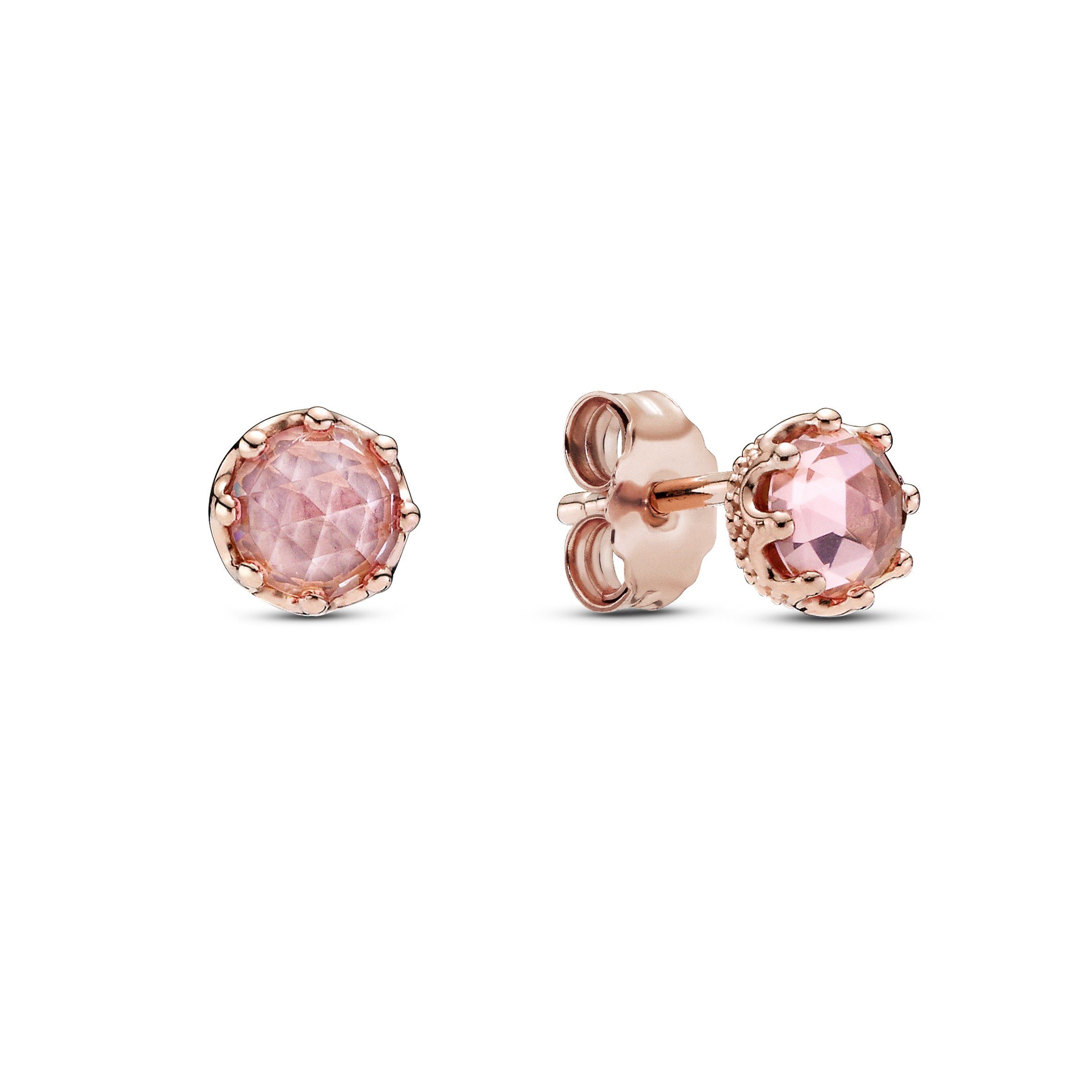 Schicke Party Ohrringe mit rosa und klaren Kristallen Ohrringe Ohrstecker 
