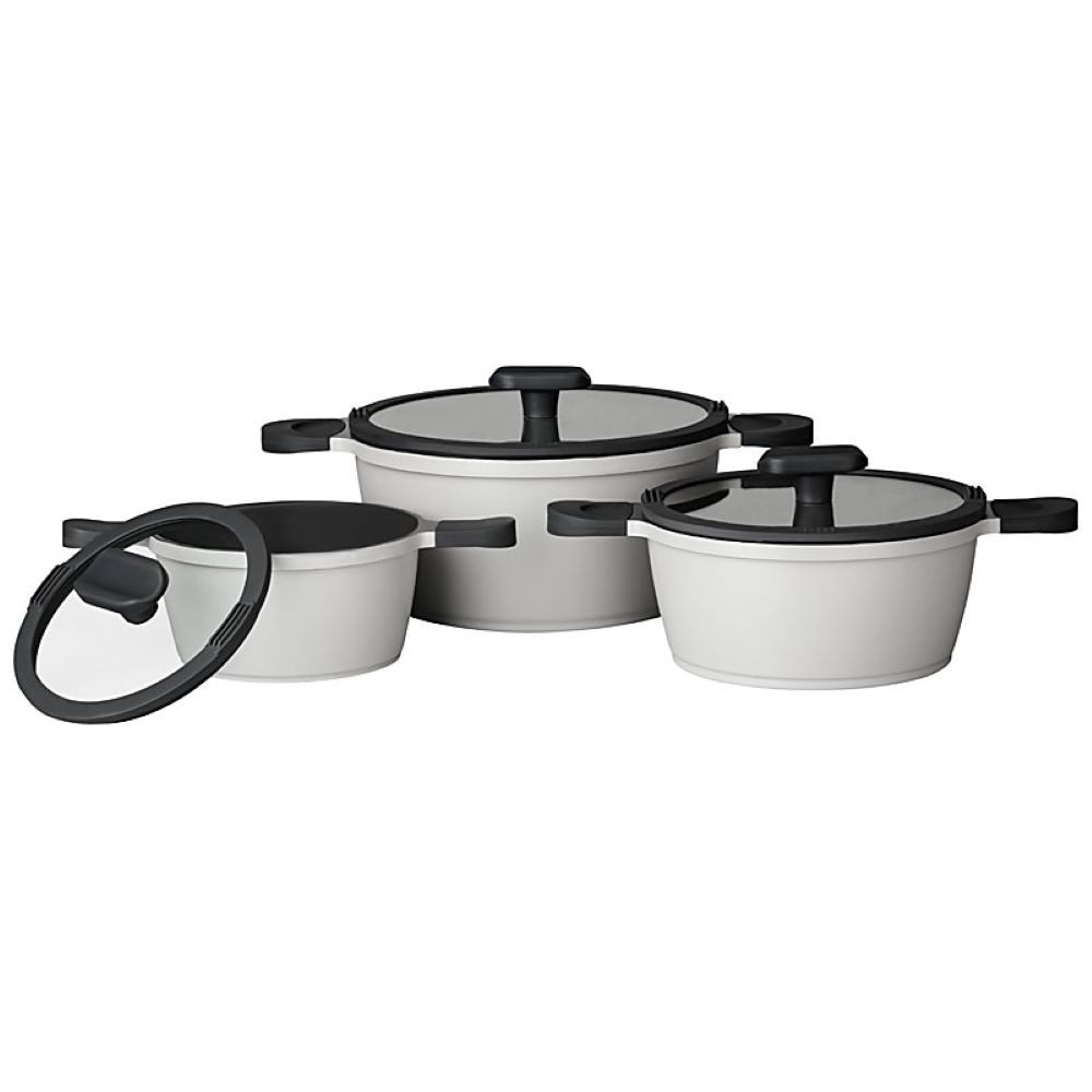Mulex Topf-Set HAPPINESS GREYLINE Topfset 6tlg., Aluguss