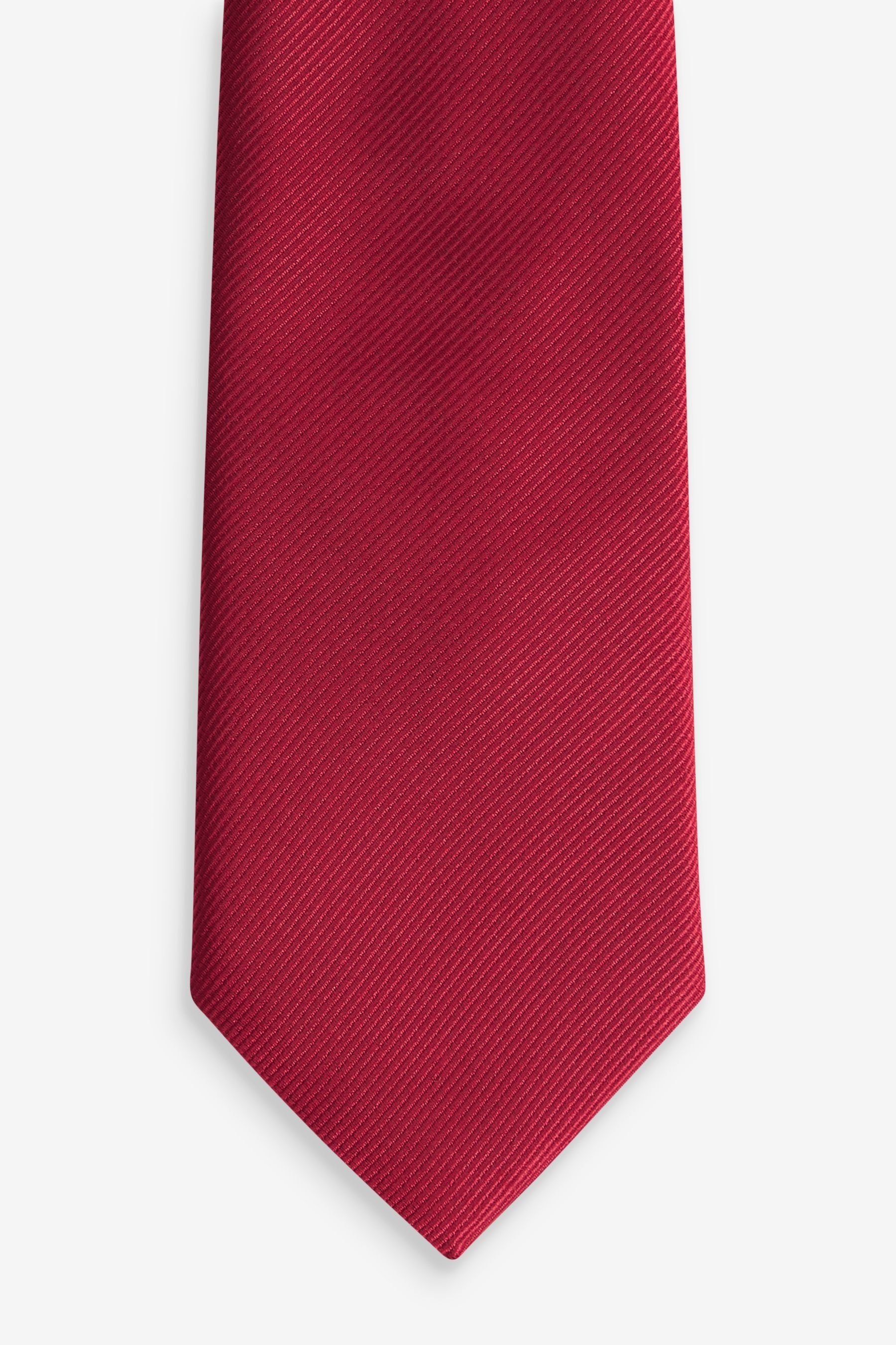 Next Krawatte Schmale Twill-Krawatte (1-St) Red