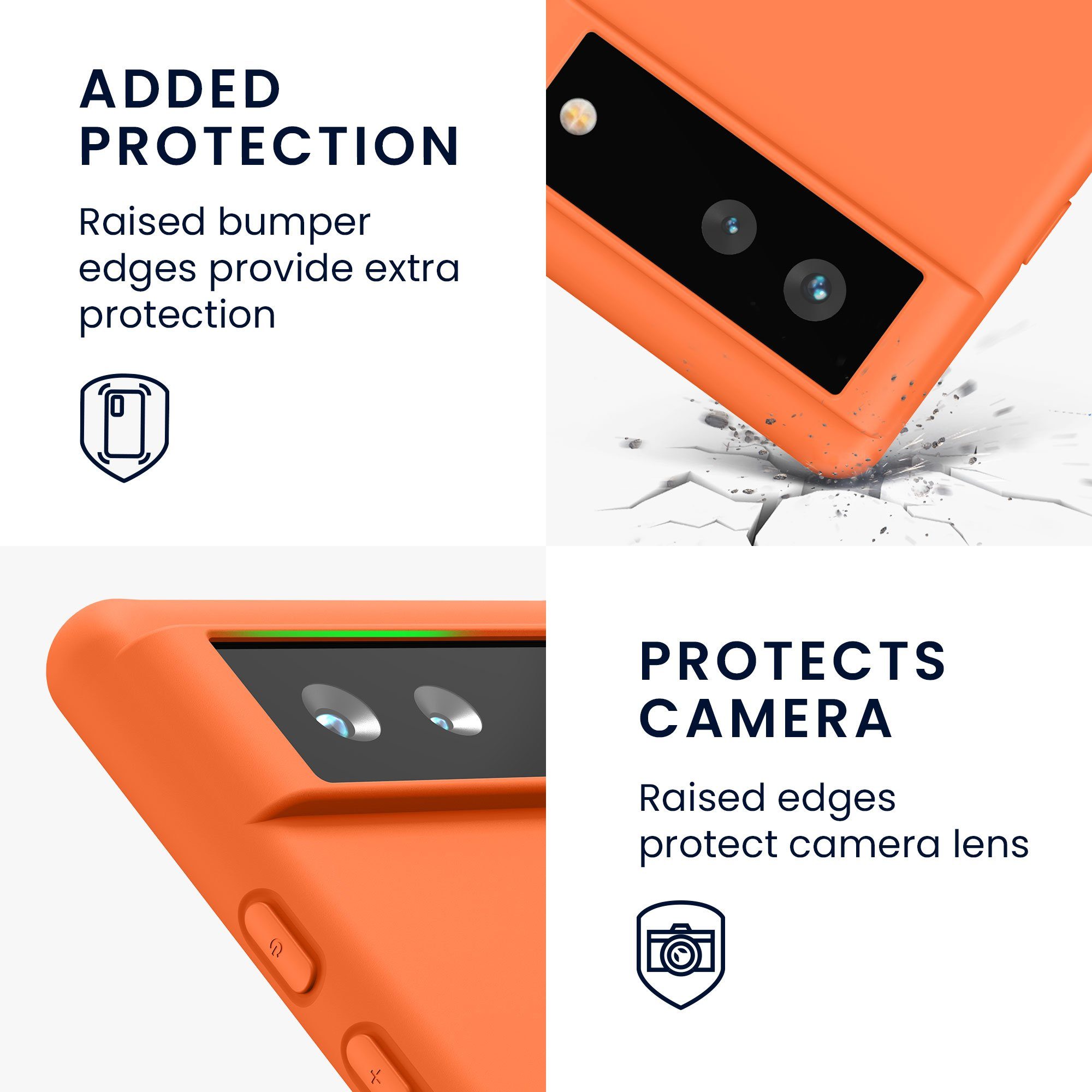 kwmobile Handyhülle Hülle für Google Pixel 6, Hülle Silikon - Soft Handyhülle - Handy Case Cover – Bild 3 von 5