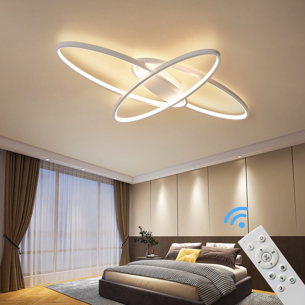 Euroton LED Deckenleuchte LED Deckenleuchte Deckenlampe Fernbedienung Farbton steuerbar dimmbar, LED fest integriert, Deckenleuchte mit Fernbedienung Helligkeit: Dunkel-Hell, 10%-100% dimmbar. Lichtfarbe: kaltweiß-neutalweiß -warmweiß, 7000k-3000k stufenlos.