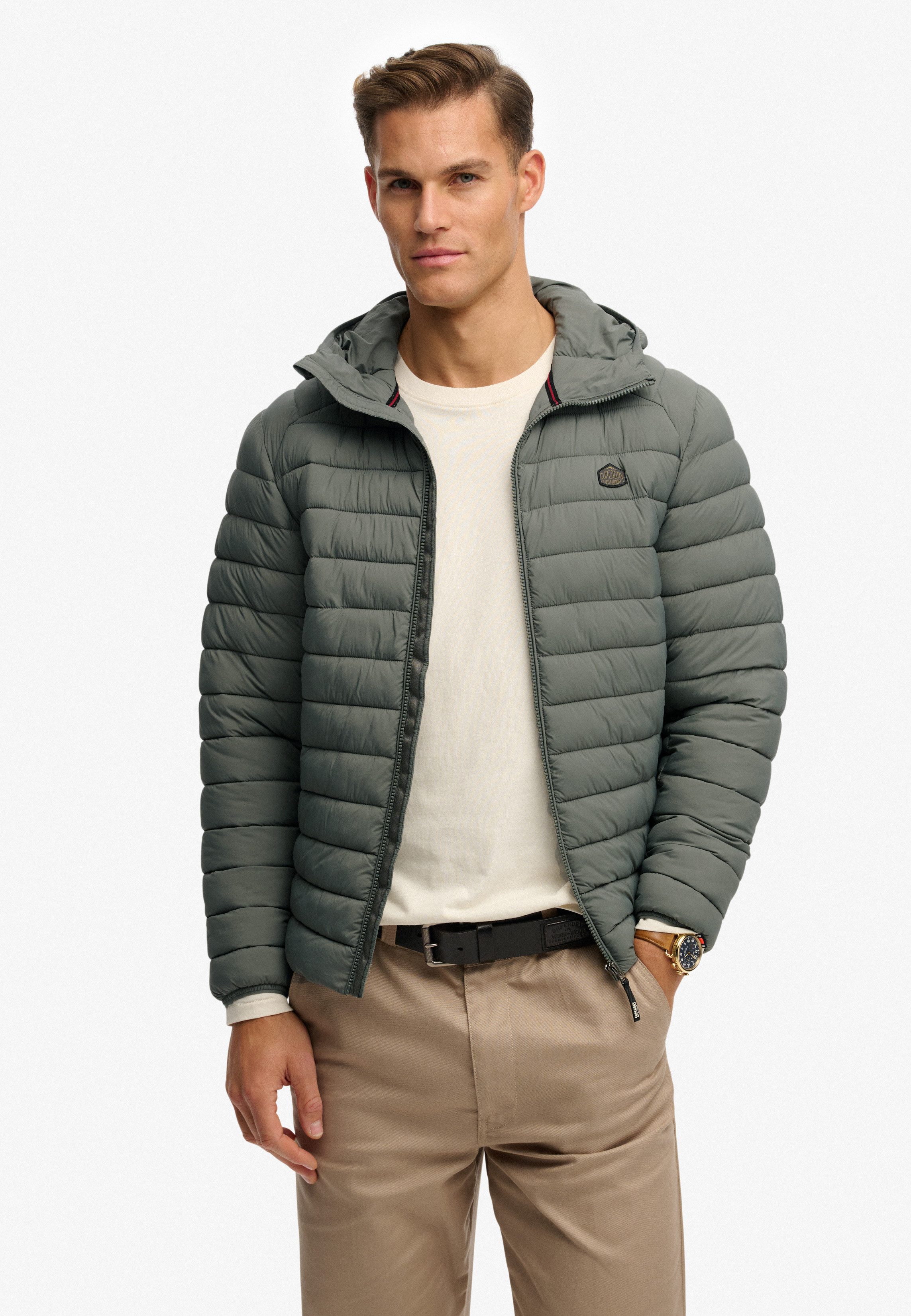 Superdry Steppjacke Hooded Fuji Lite Jacket slim fit Form, mit Kapuze günstig online kaufen