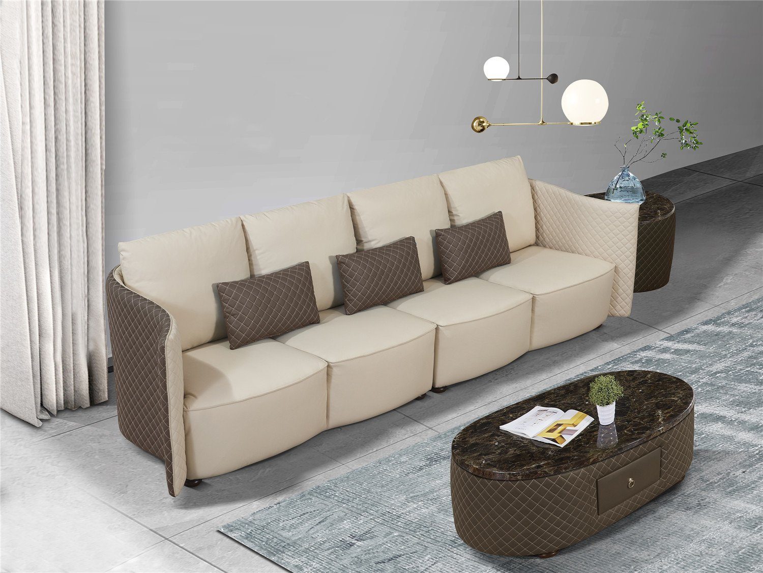 Luxus Möbel JVmoebel Neu, Made in 5-Sitzer Polstersofa Großes Modern Couch Sofa Europe