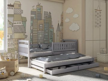 Horten Kinderbett Ausziehbett Frankfurt für 2 Kinder plus Stauraum (Spar-Set)