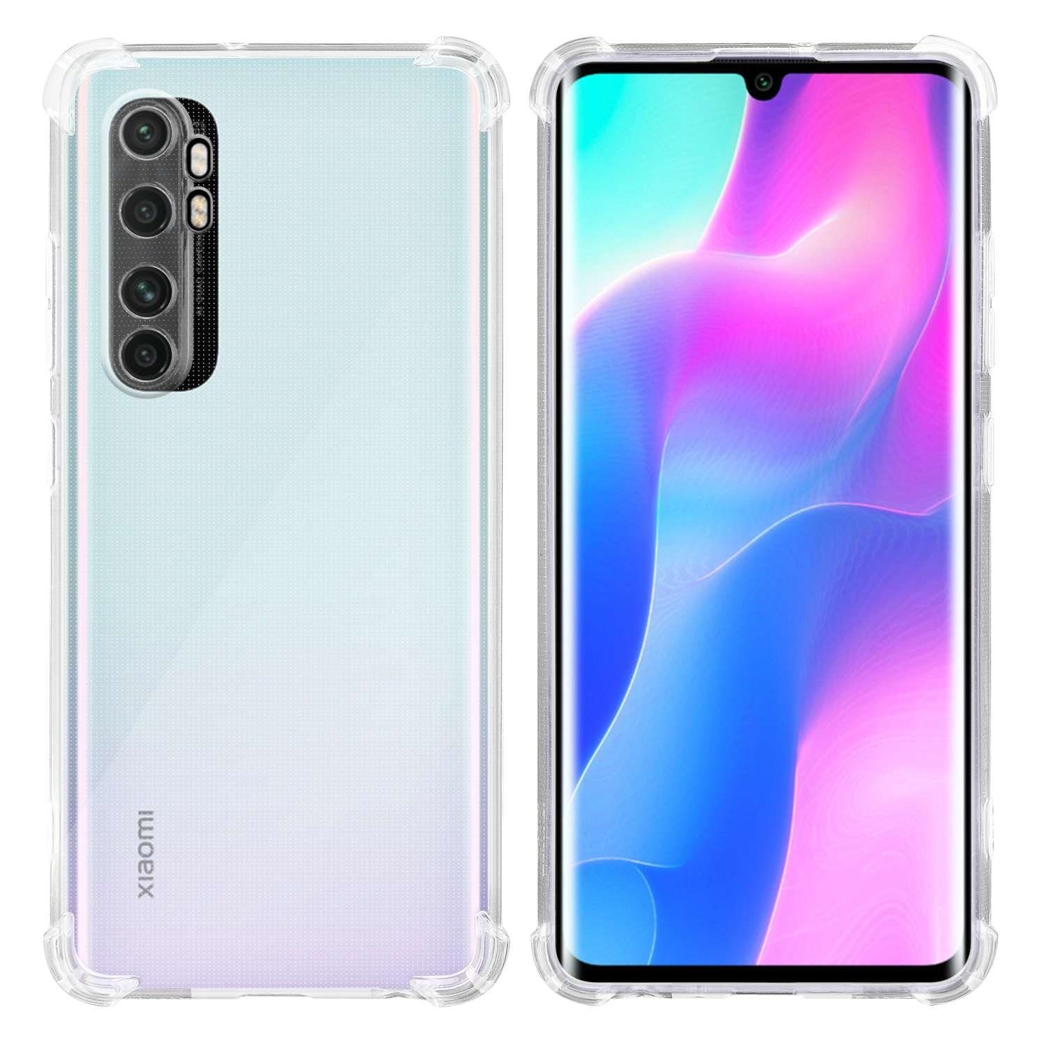 Cadorabo Handyhülle für Xiaomi Mi NOTE 10 LITE Hülle Xiaomi Mi NOTE 10 LITE, Hülle TPU Silikon Handy Schutzhülle Slim Transparent Case Cover