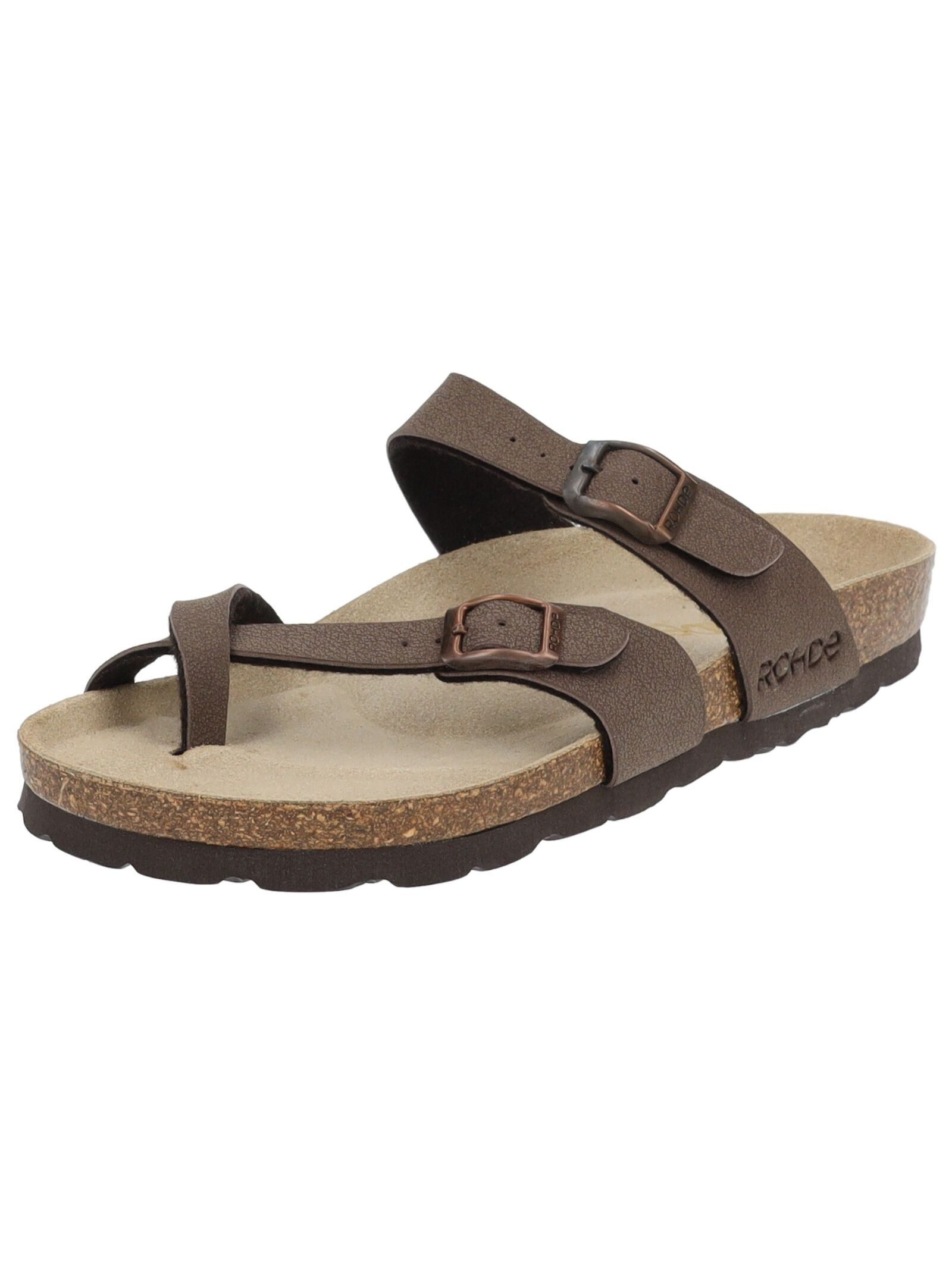 Rohde Rohde Pantoletten Lederimitat Zehentrenner günstig online kaufen