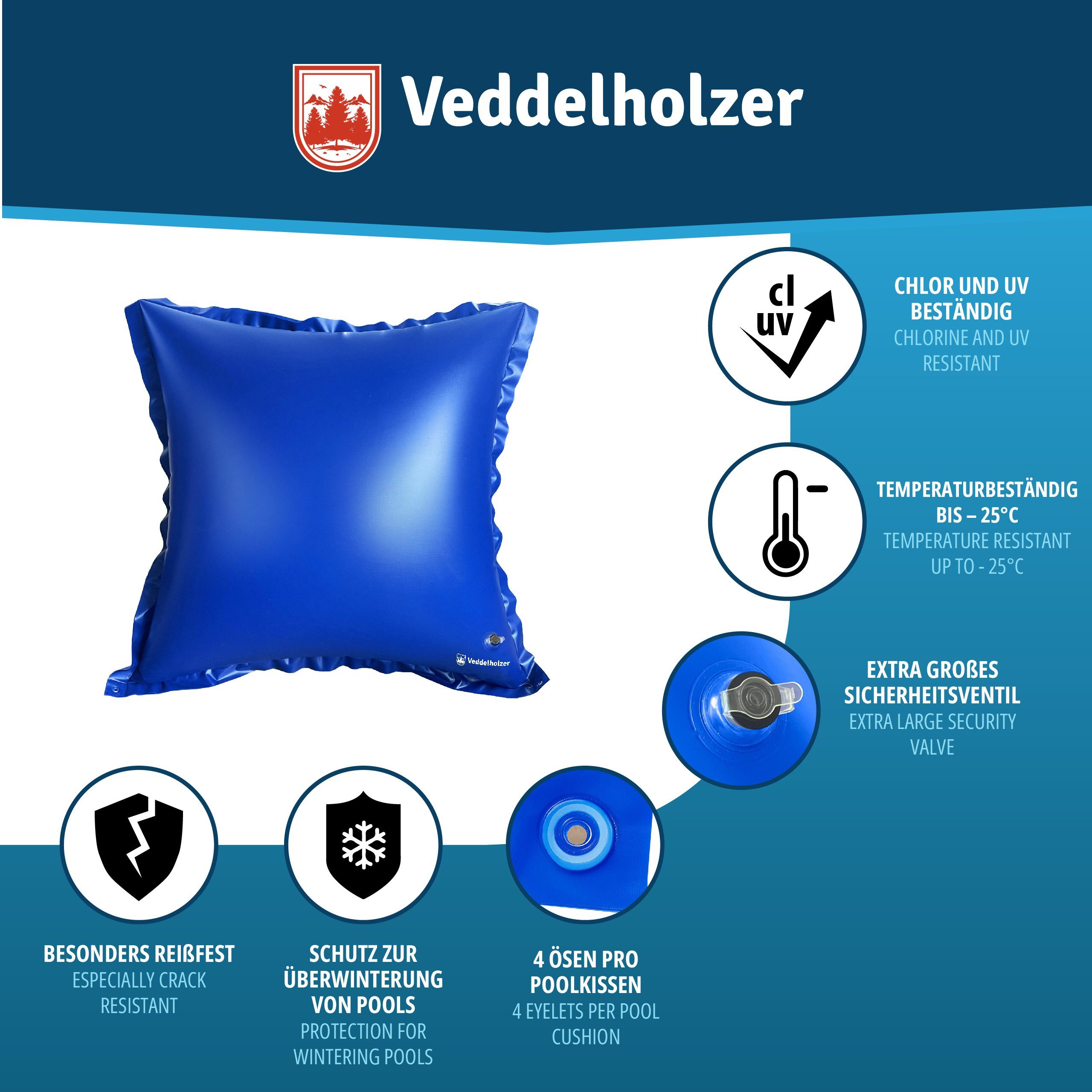 Veddelholzer Garten aufblasbare Whirlpoolabdeckung XXL 120 günstig online kaufen