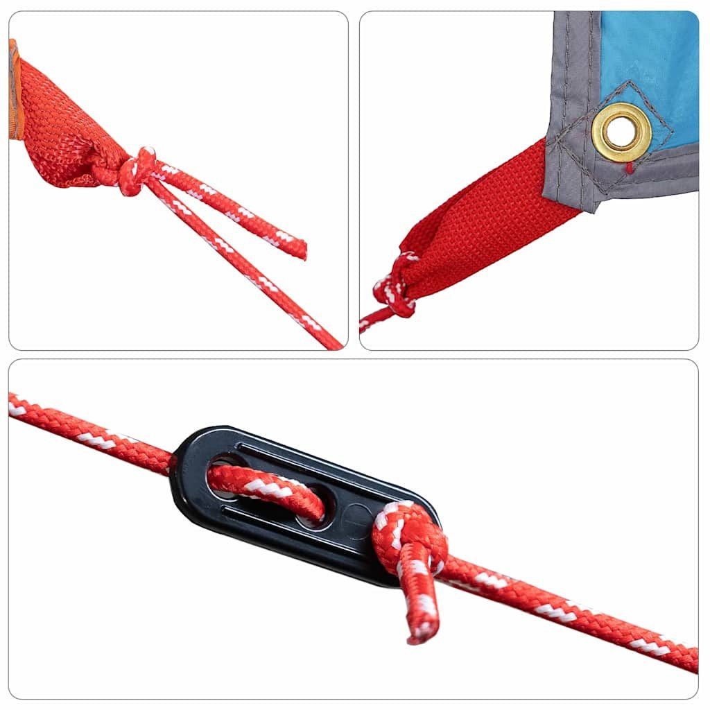 vidaXL Kuppelzelt Wohnwagenmarkise Personen 240 x 300 cm Wasserdicht Blau Taft, Personen: 1 (1 tlg)